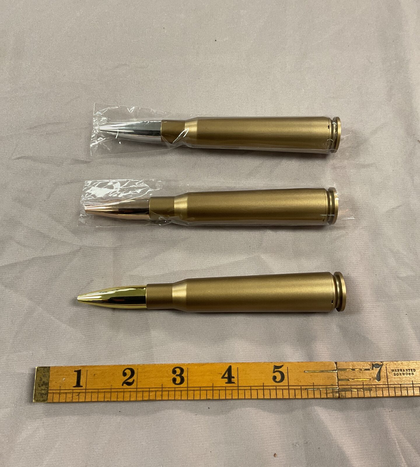 Three new 50 cal bullets ballpoint pens