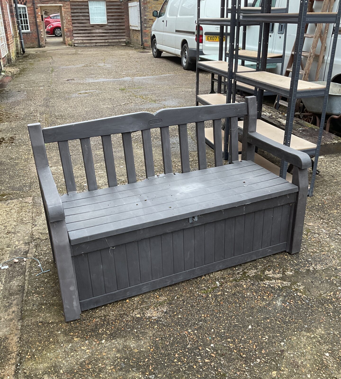 Keter Plastic garden storage bench