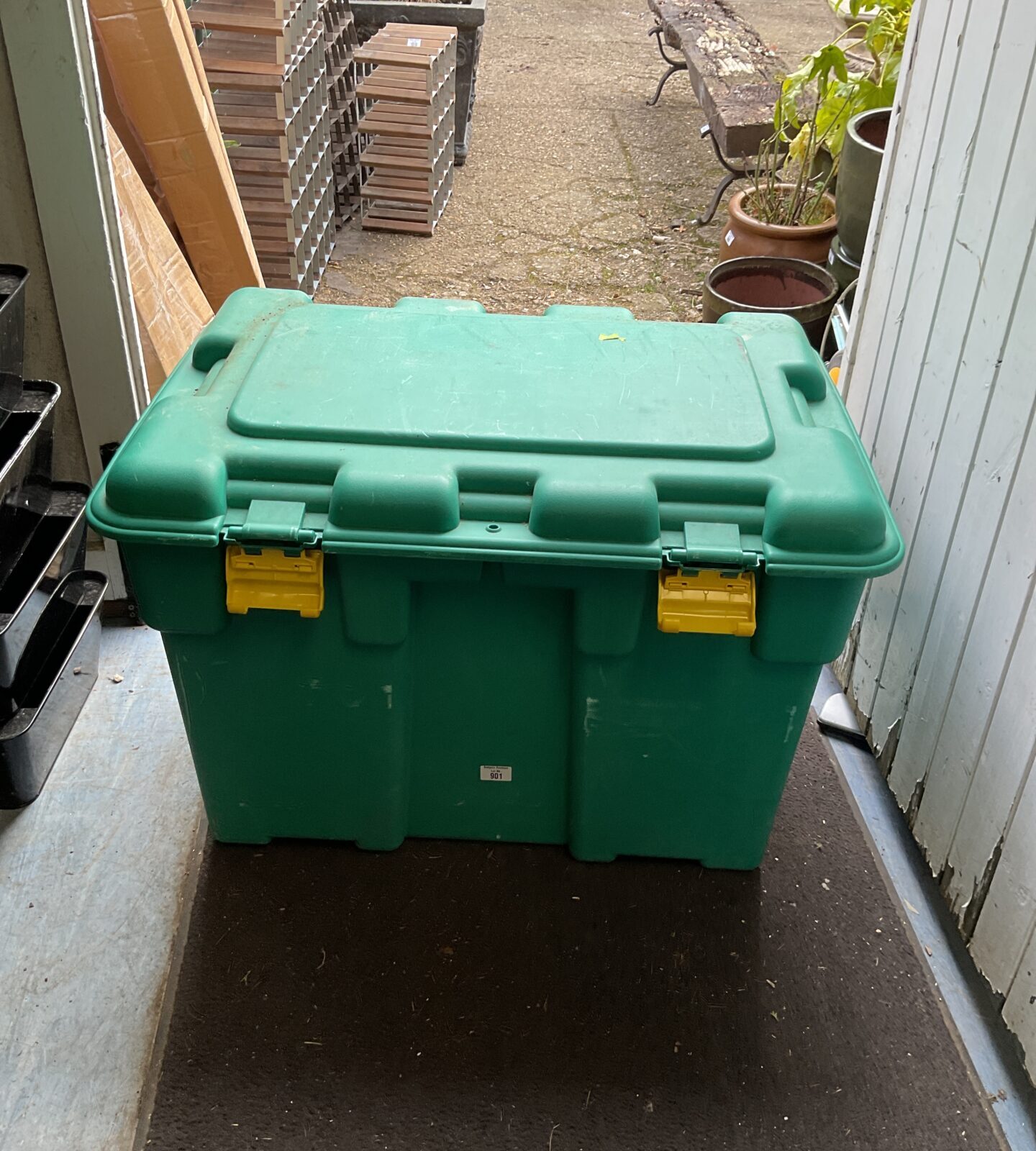 Large green storage box