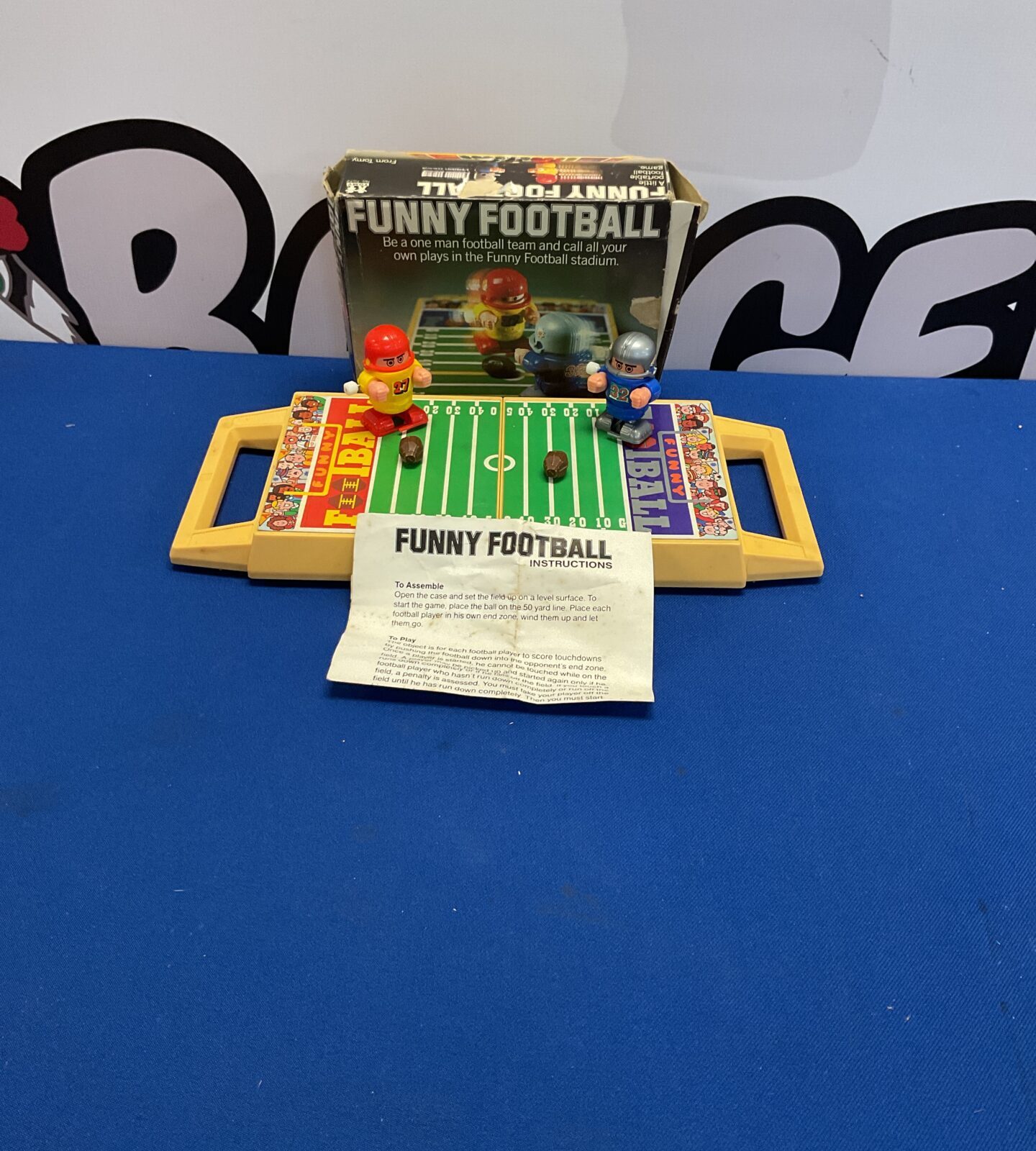 Vintage Boxed Tomy Funny Football Play Set Complete With Manual