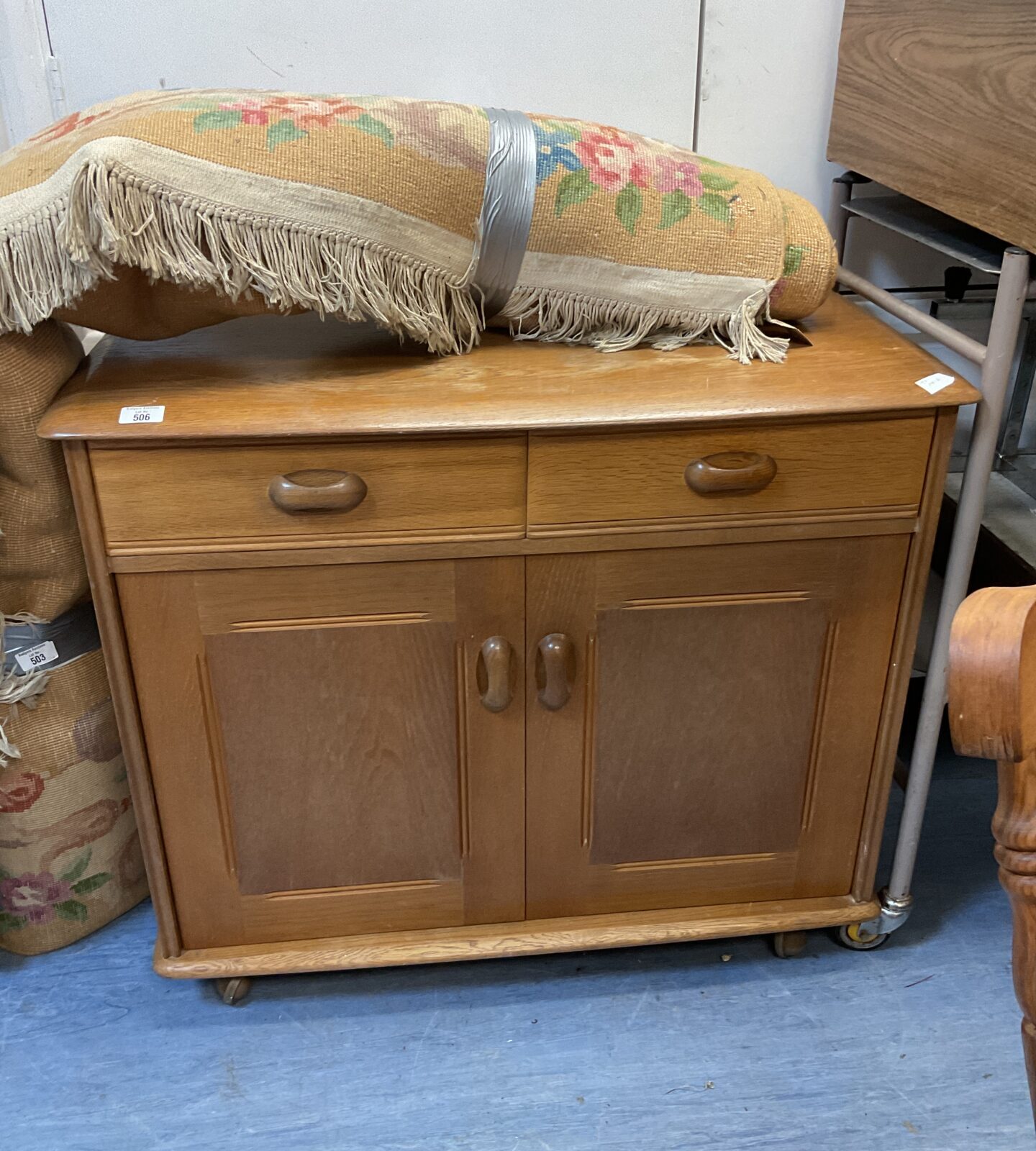 Mid century priory teak ercol style cabinet