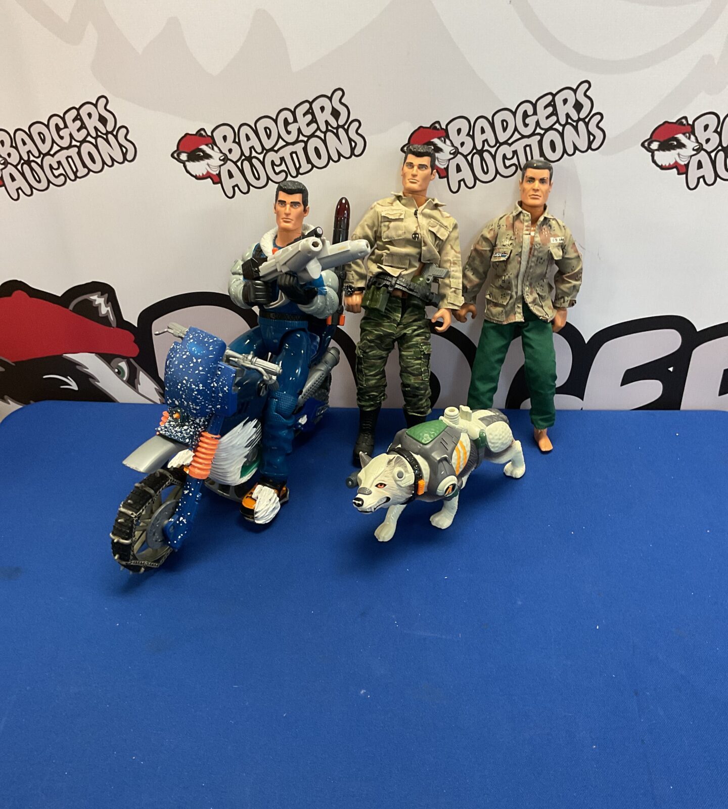 Vintage Hasbro Action Man Figures and bike inc polar trapper