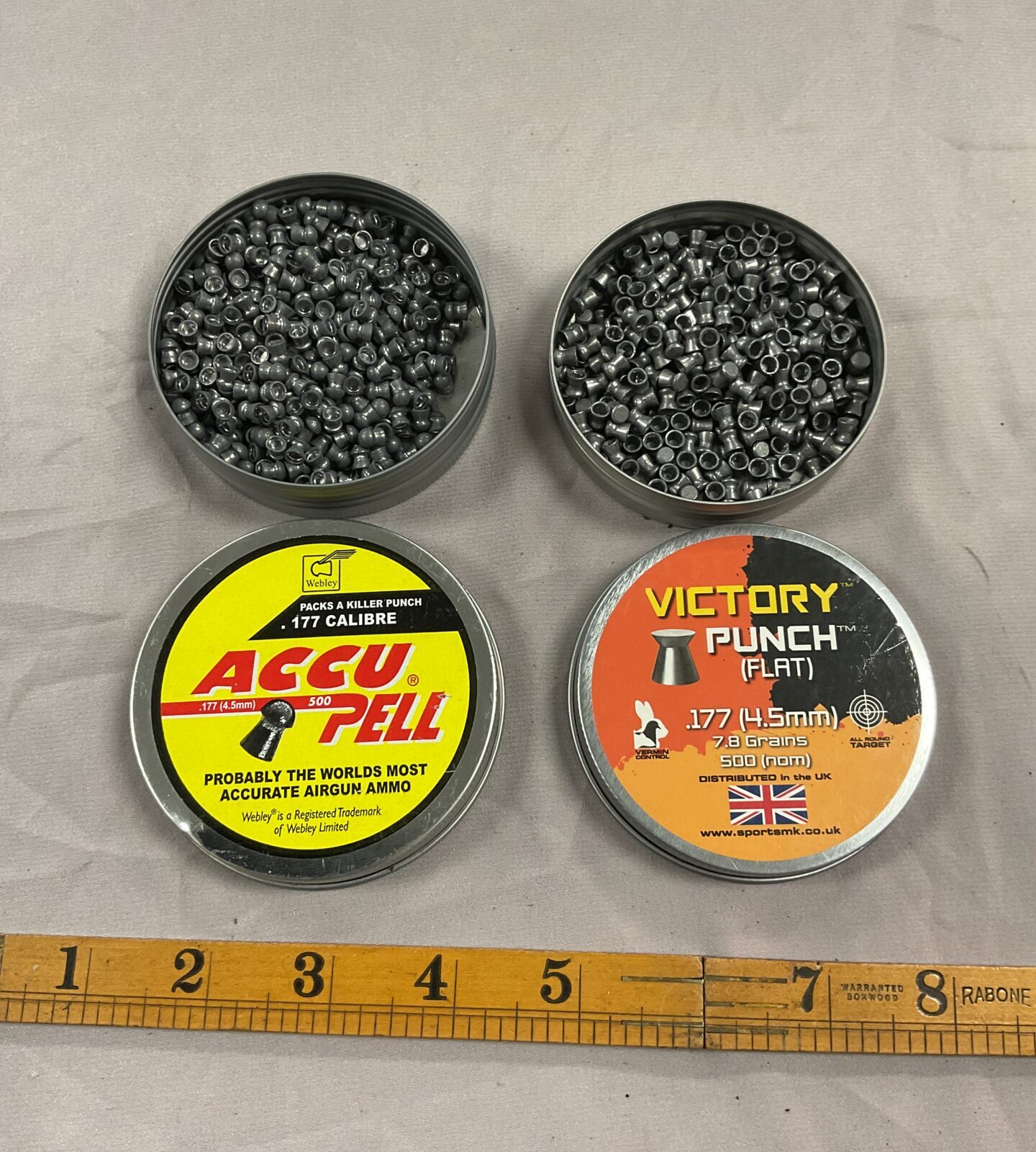 Two tins .177 Cal Airgun pellets