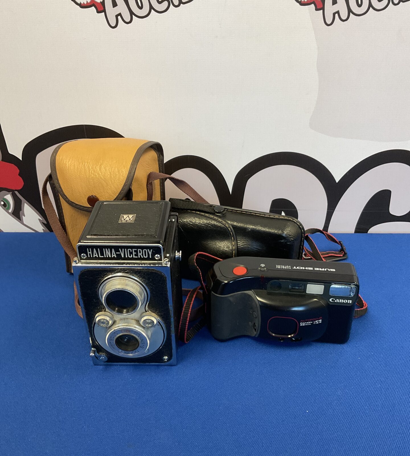 Vintage halina viceroy & canon sureshot cameras