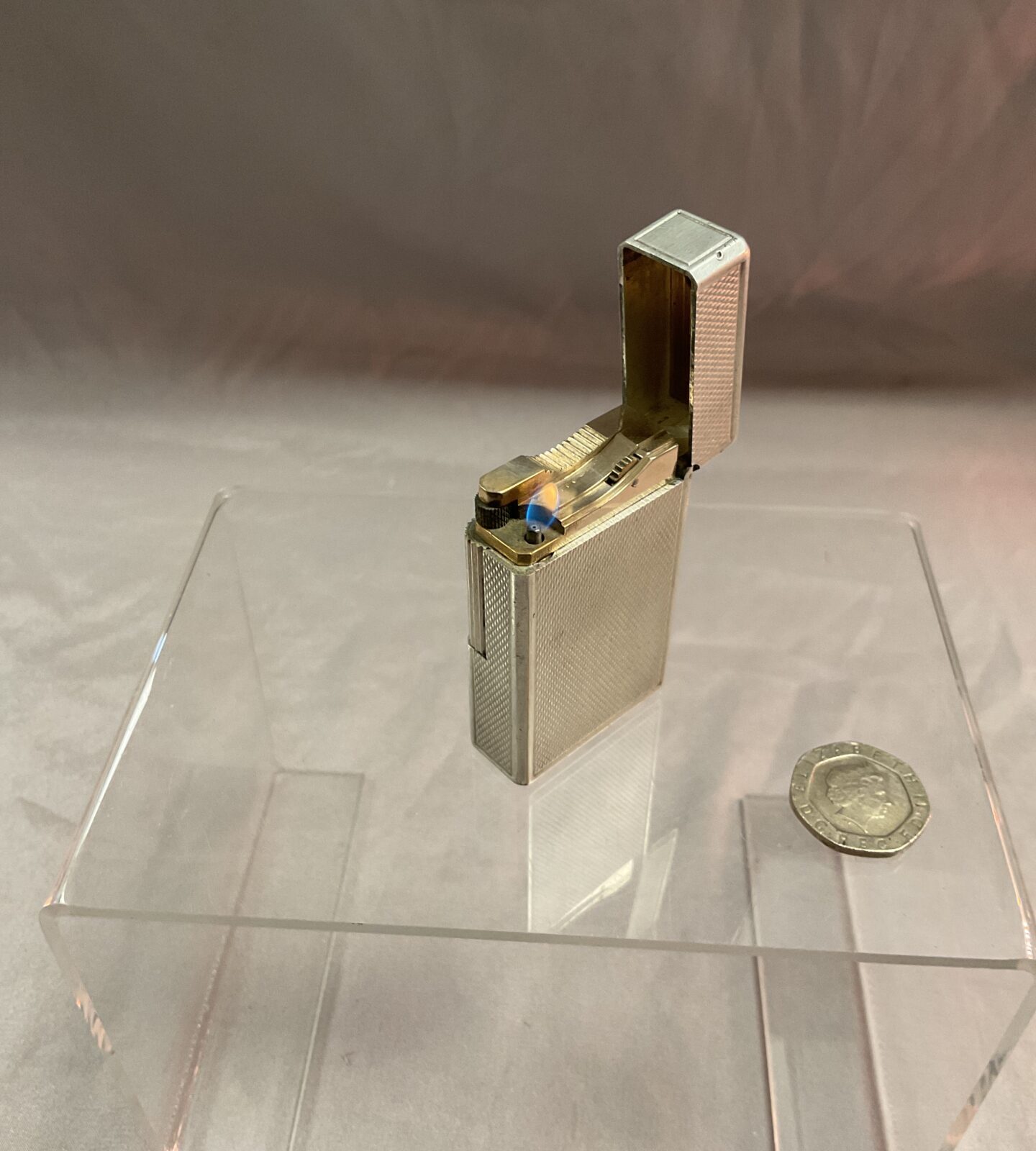 dupont silver plate gas lighter