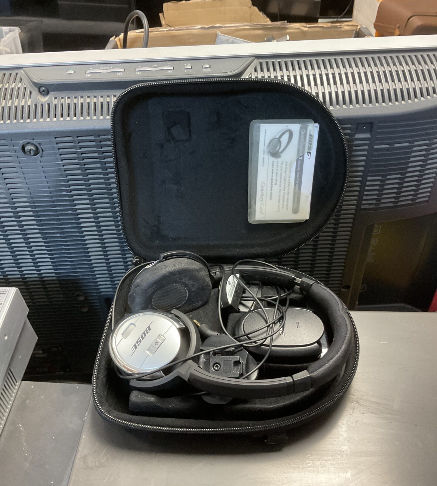 Pair of bose quiet control 3 headphones