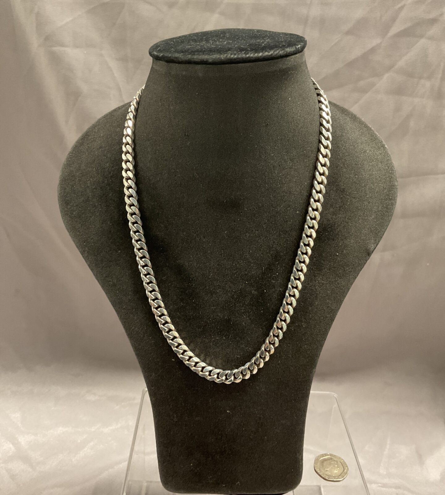 925 silver 18” curb chain necklace 52.8g