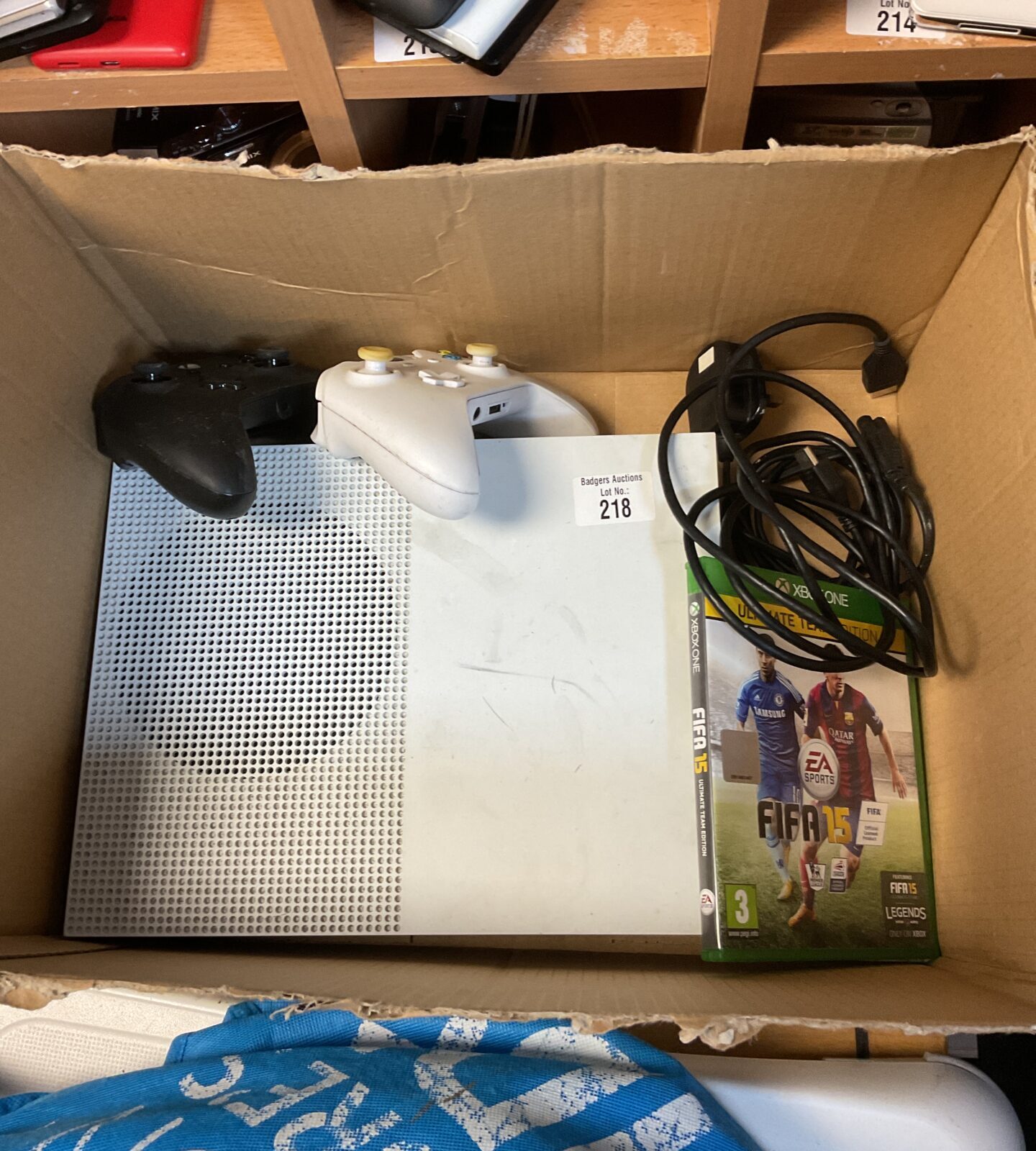 Xbox one console with controllers
