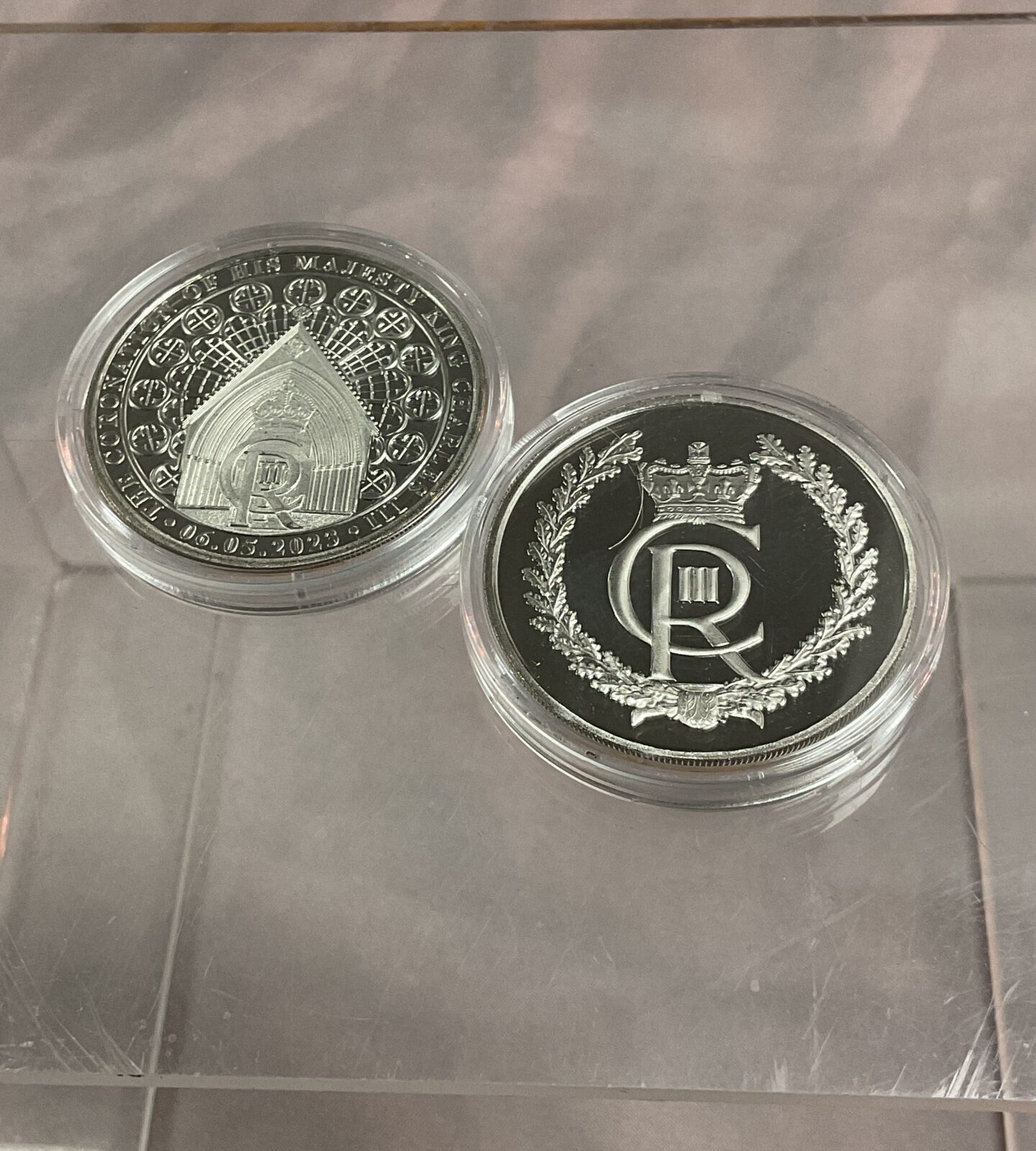 two Charles 2023 half silver crowns - Image 2