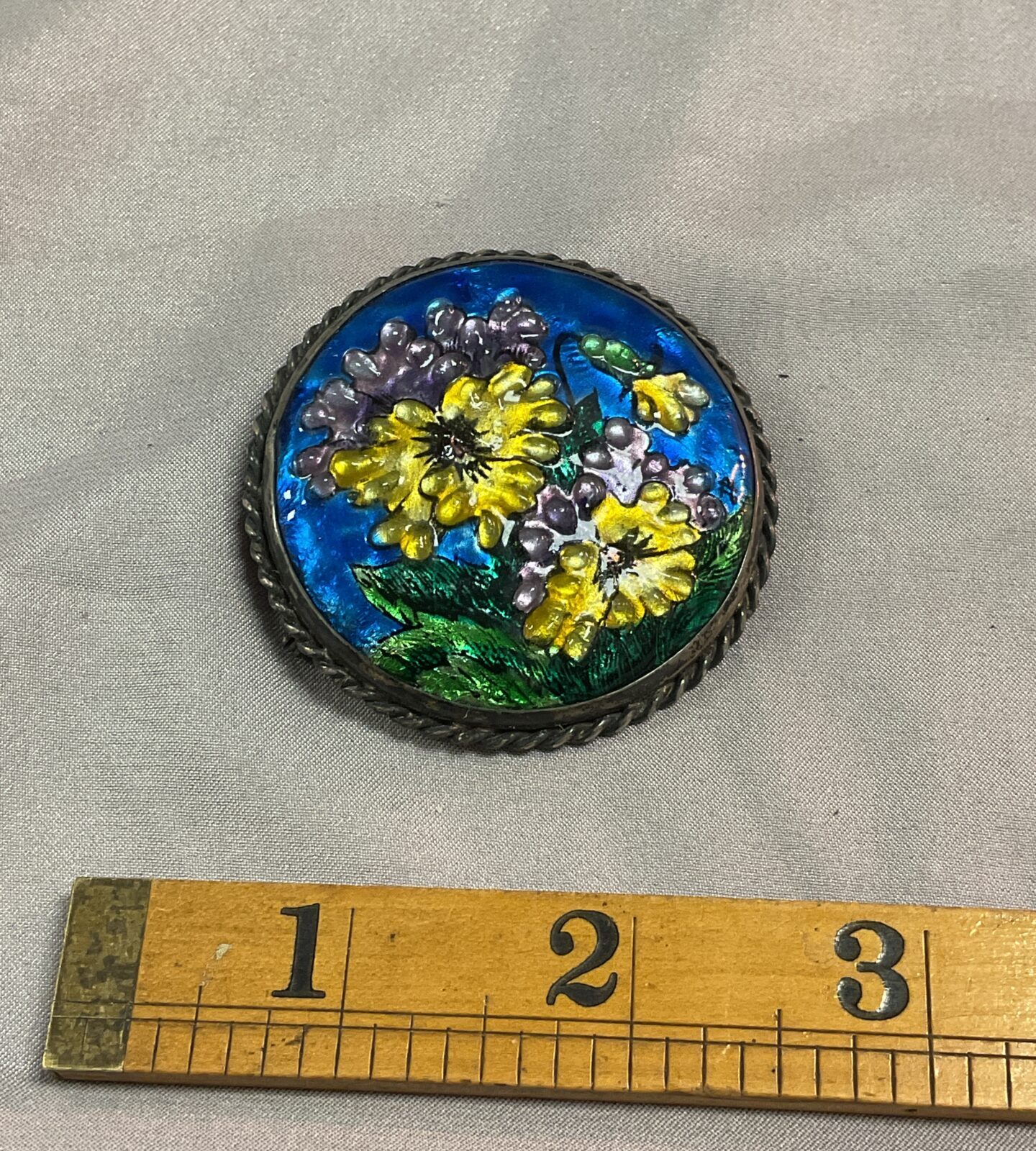 J Brevere Paris enamel brooch