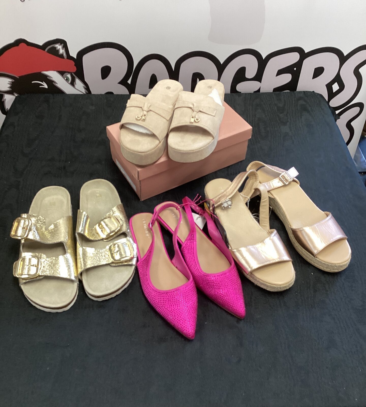Four new pairs of ladies shoes inc primark & papaya