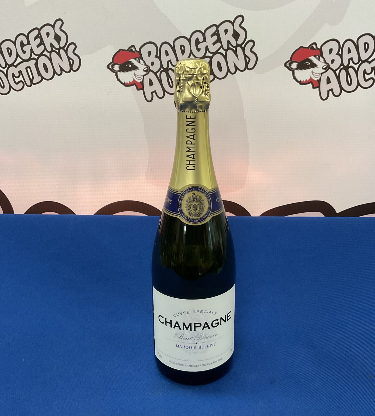 Sealed bottle of French Cuvée spéciale champagne marquis belrive 75cl
