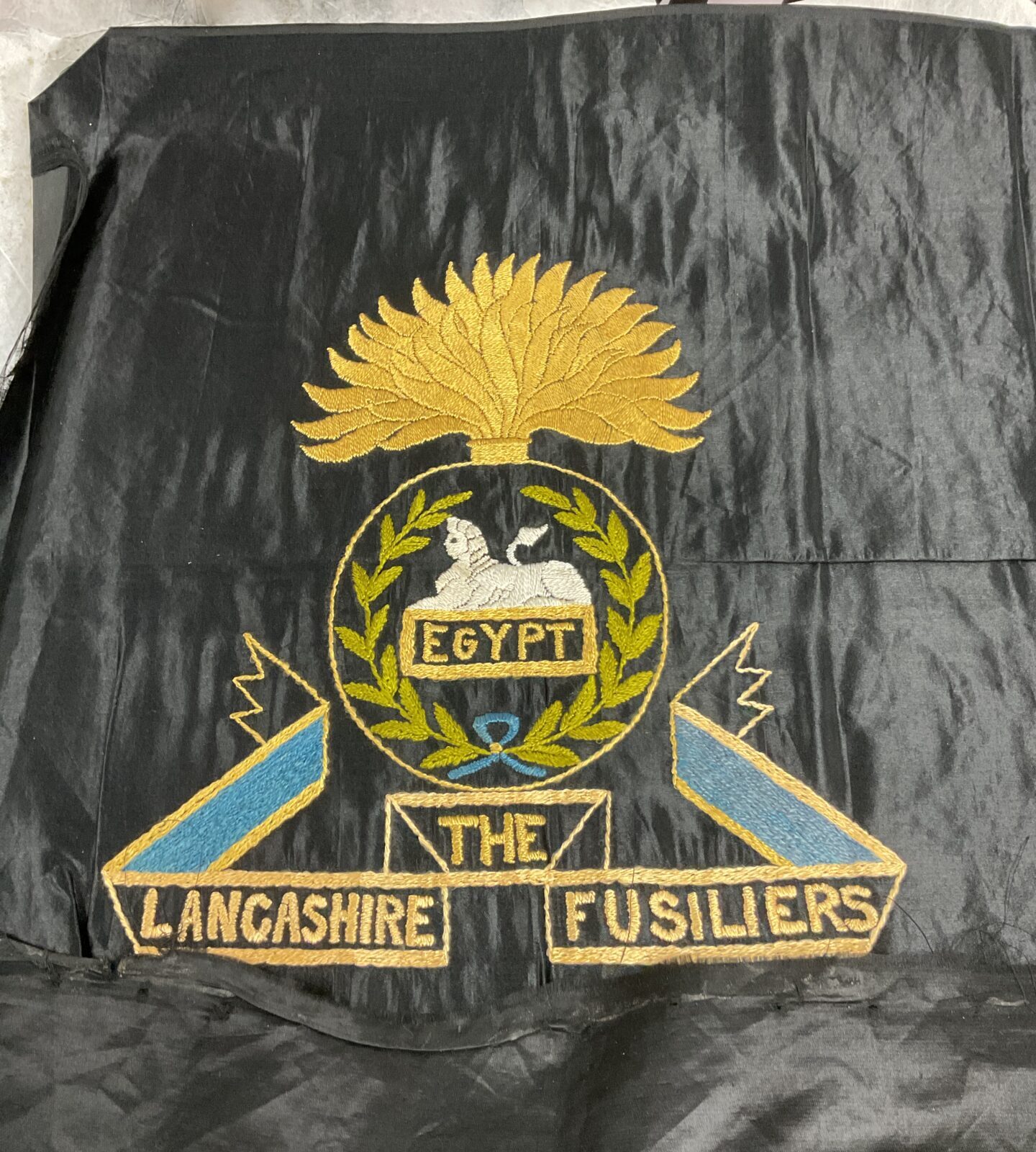 Three ww1 military silk embroideries including Lancashire fusiliers - Image 2