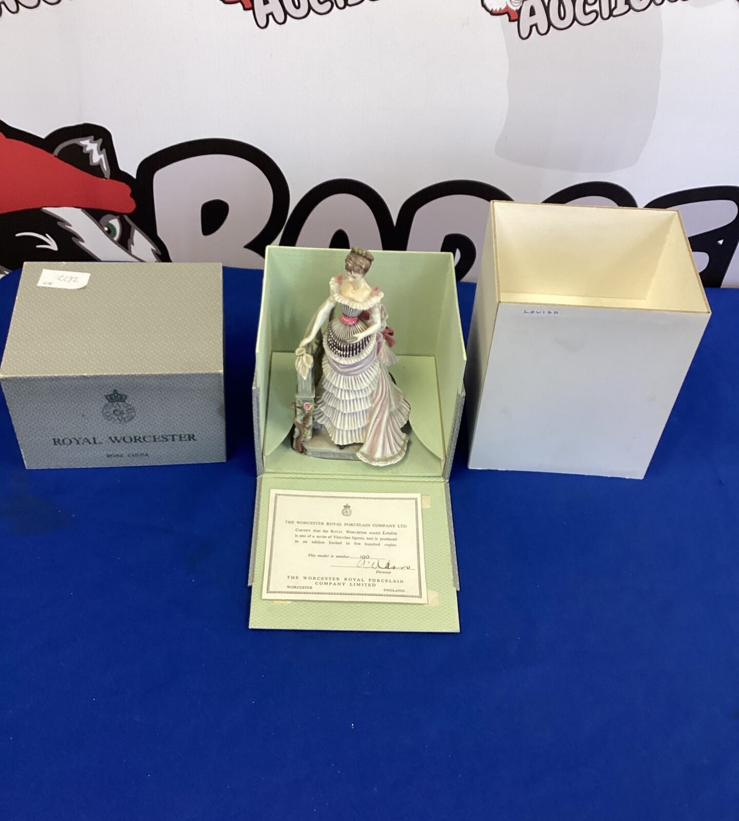 Royal Worcester Bone China Louisa Figurine with certificate