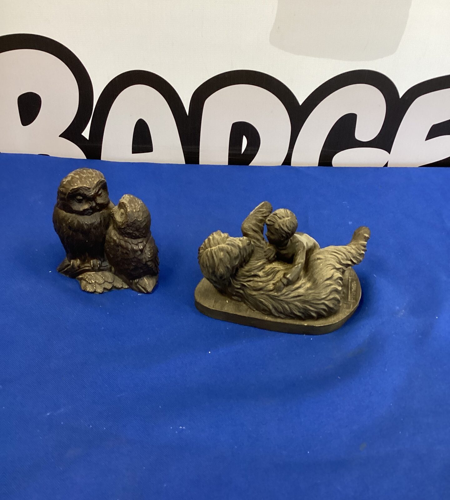 Two Resin Figures inc Boy with dog