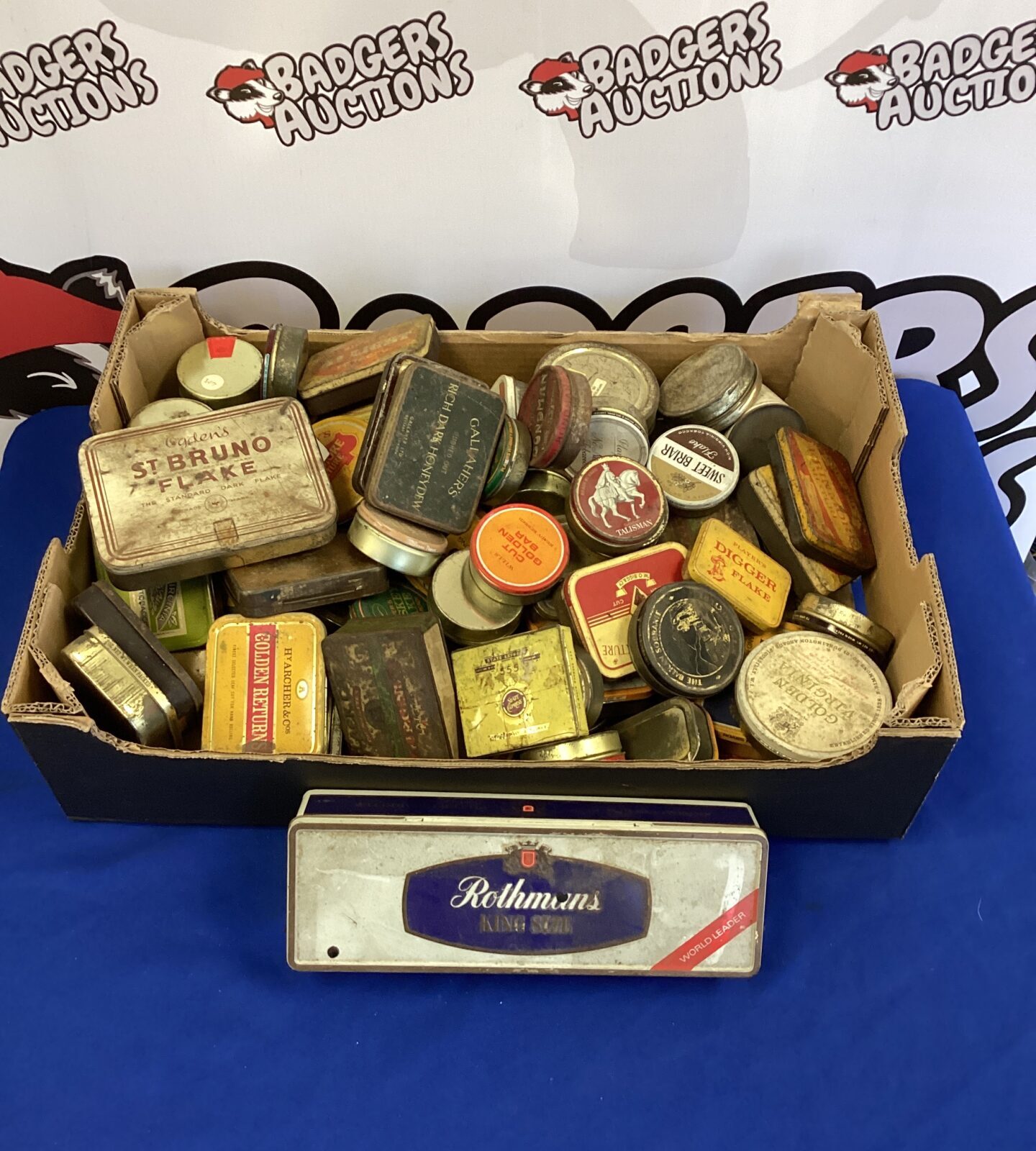 Large quantity of Vintage Cigarette and Tobacco Tins