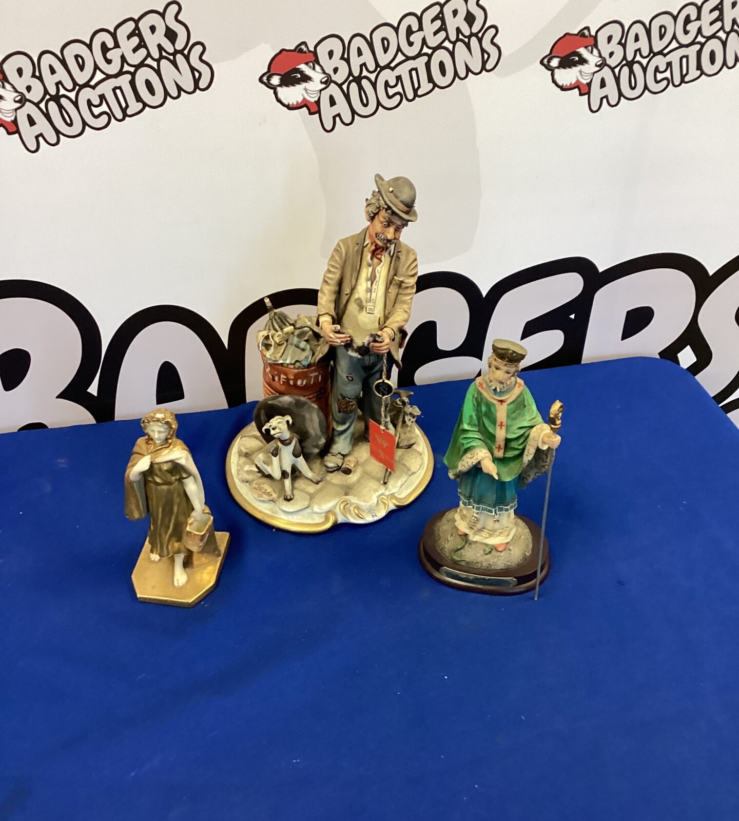 Three Figures inc Royal Worcester Lady and St Patrick