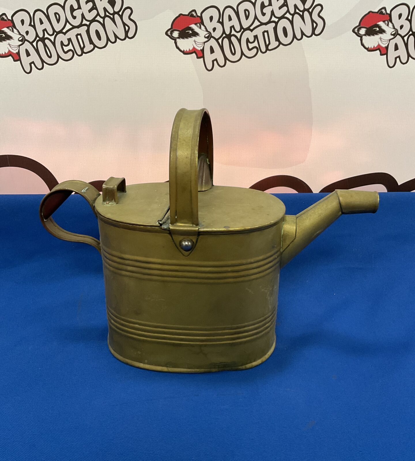 Vintage brass army & navy o s l makers london watering can