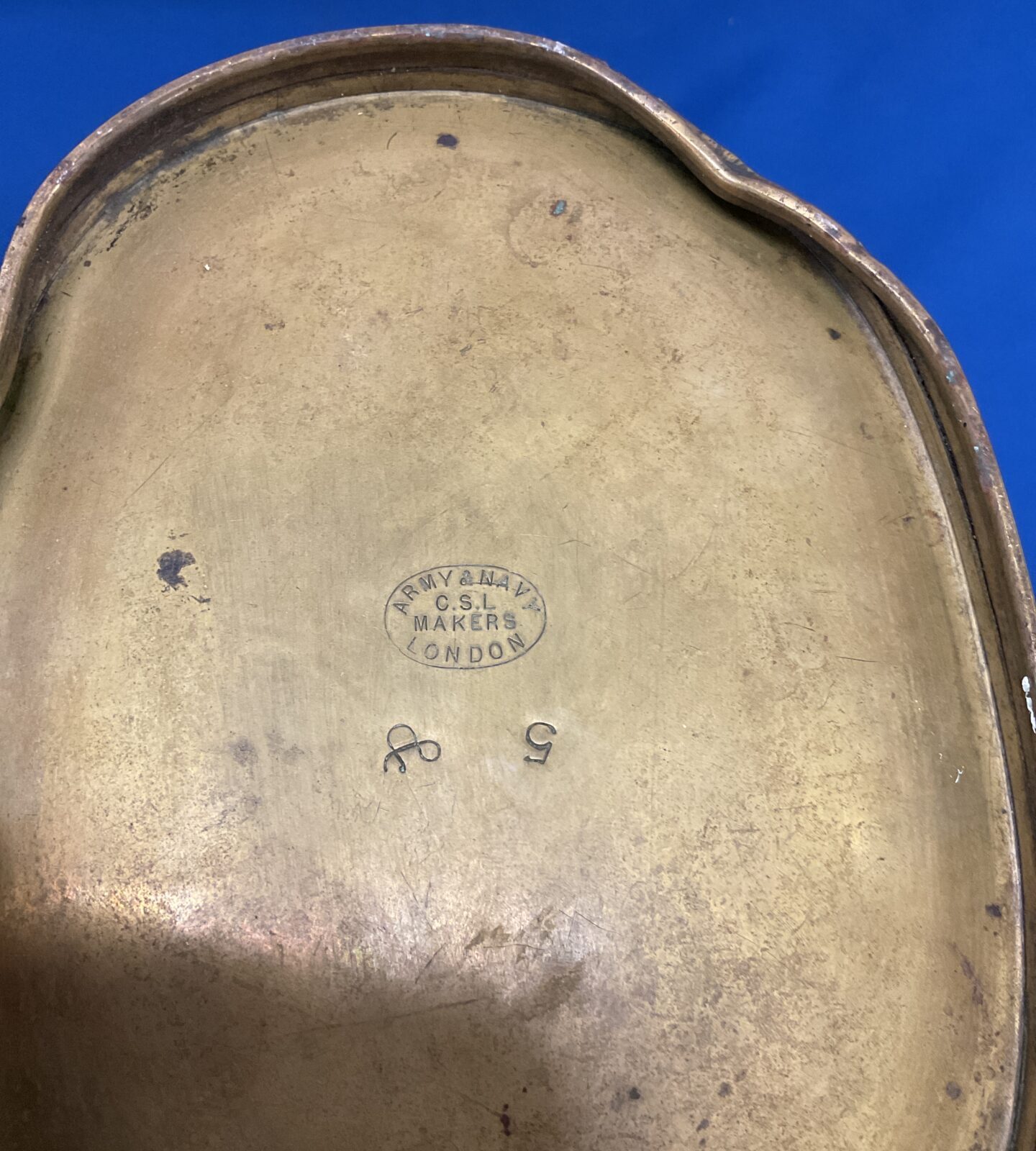 Vintage brass army & navy o s l makers london watering can - Image 2