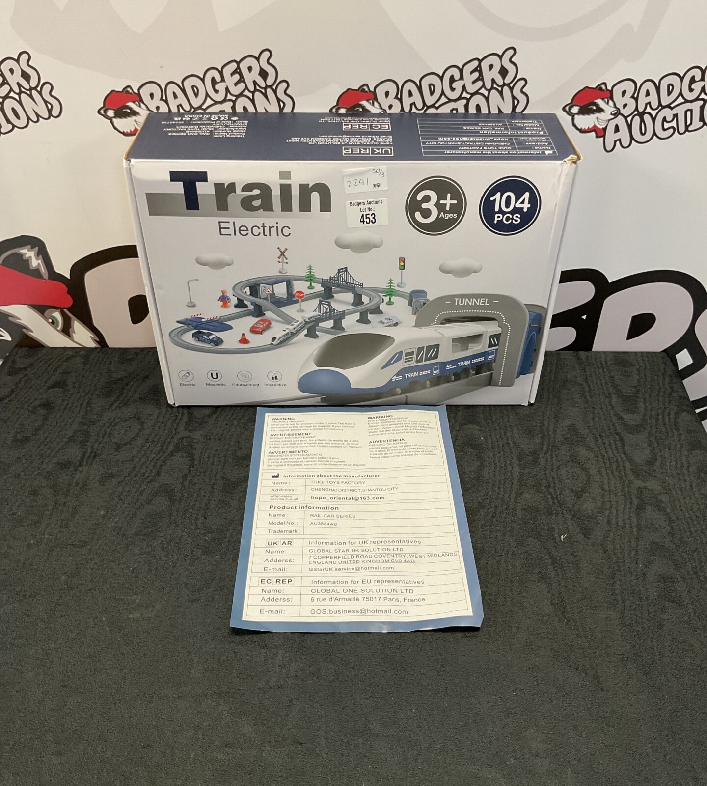 Diy electric train track set boxed with manual