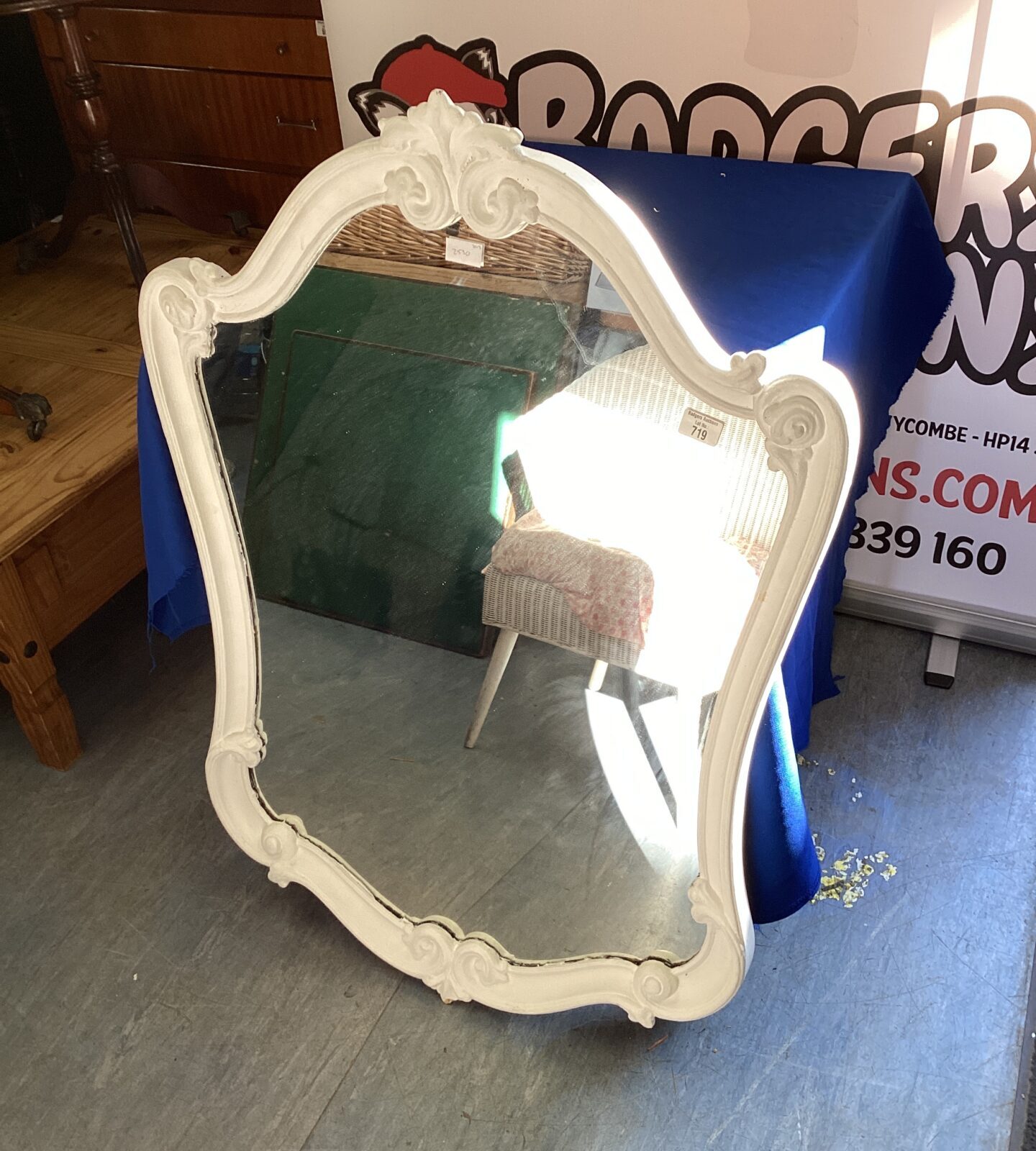 Large modern french rococco style mirror