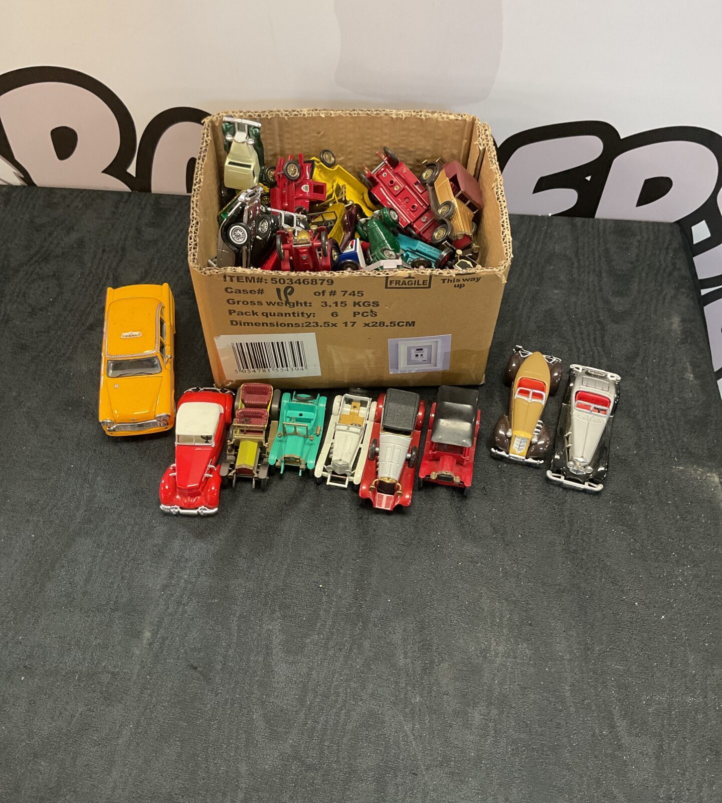 Box of mixed diecast models inc mathbox and lesney