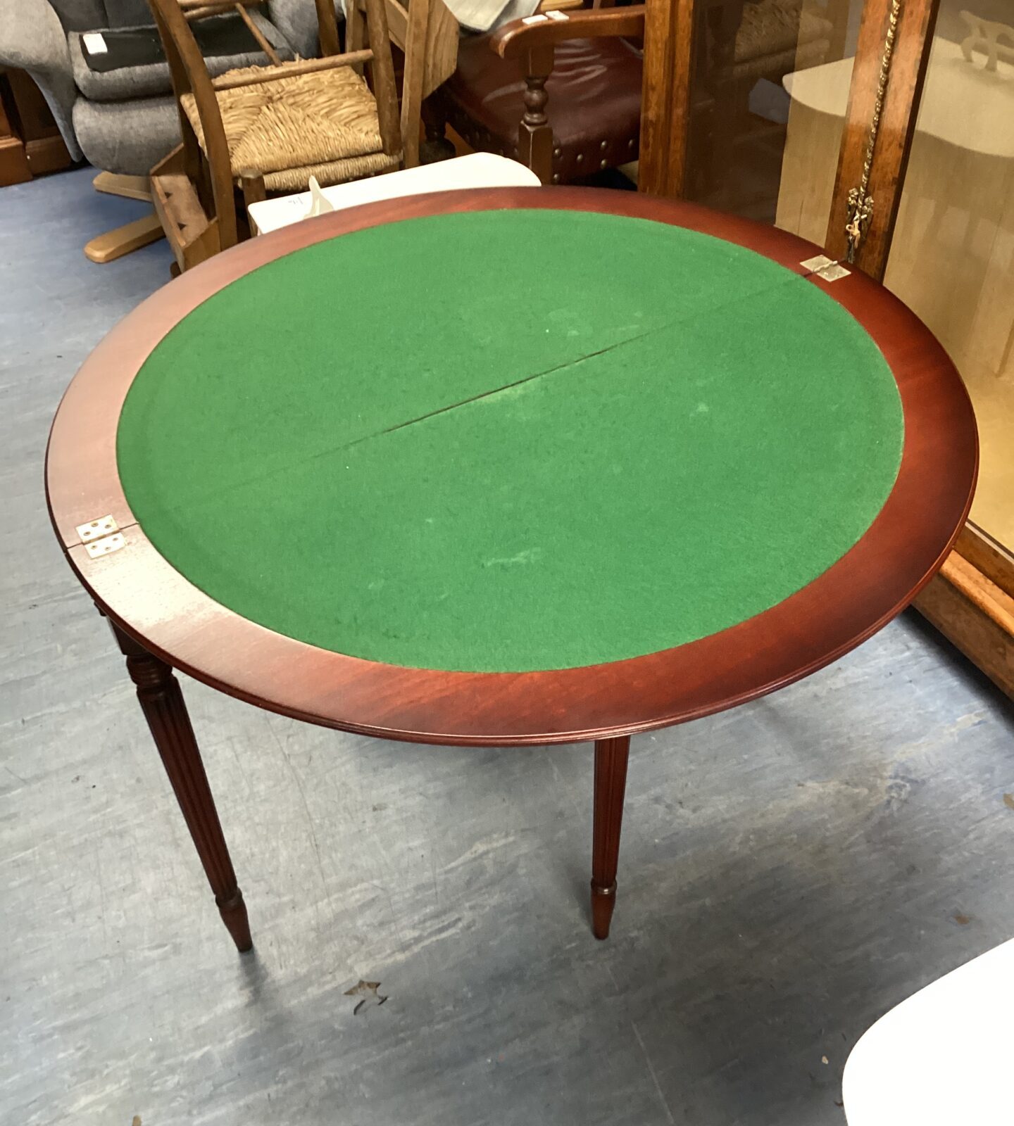 Mahogany folding card table