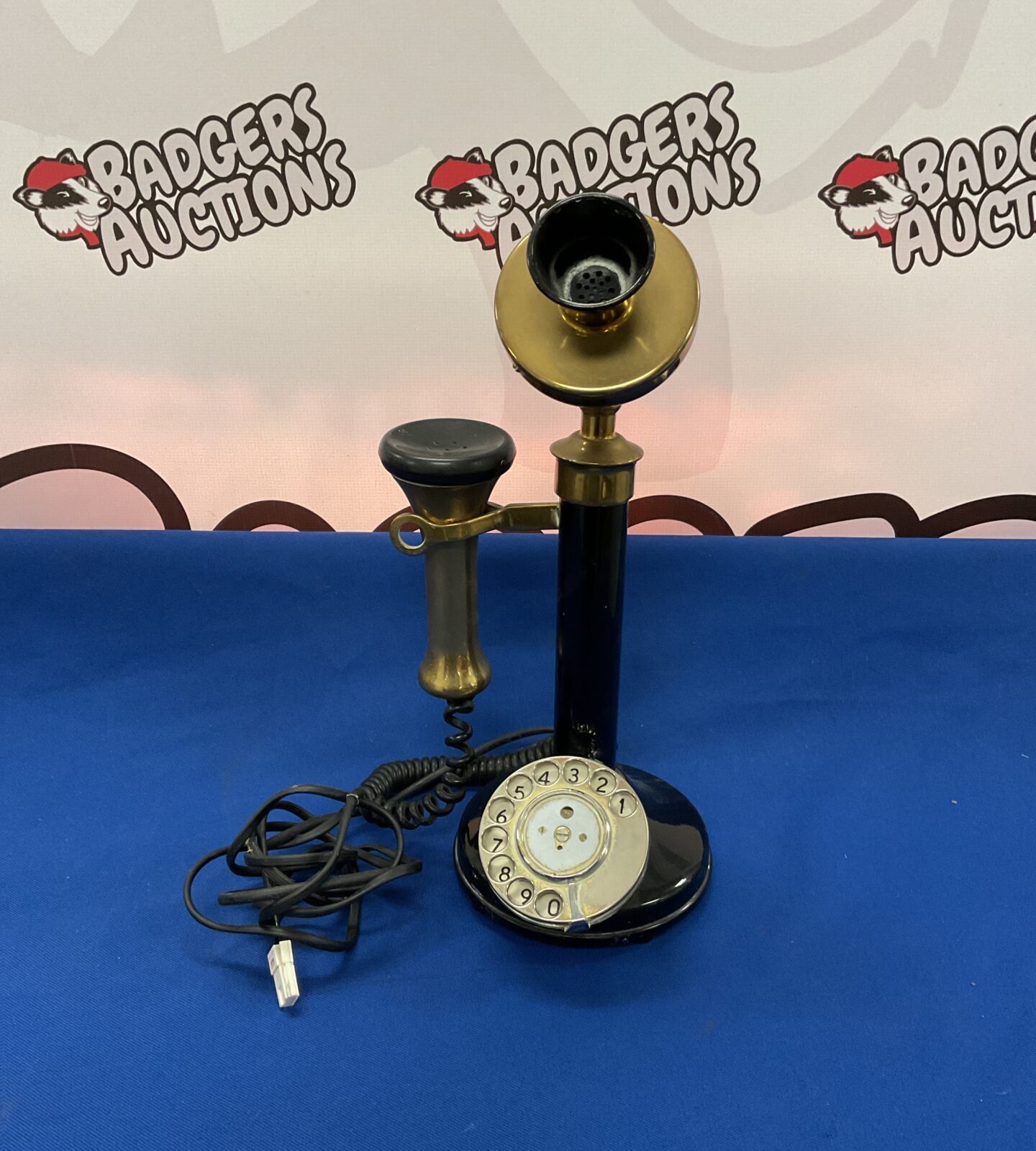 Vintage candlestick rotary telephone