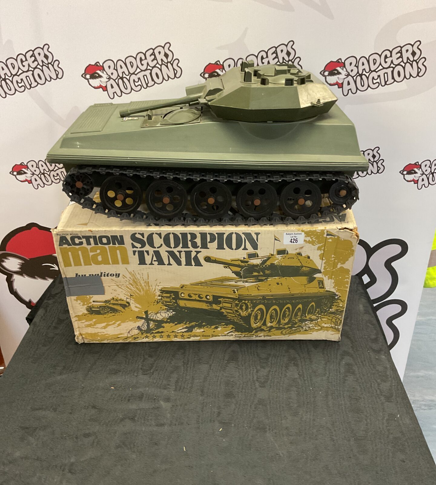Two Vintage Boxed Palitoy Action man vehicles inc Scorpion Tank And Transport Command Power-Hog - Image 2