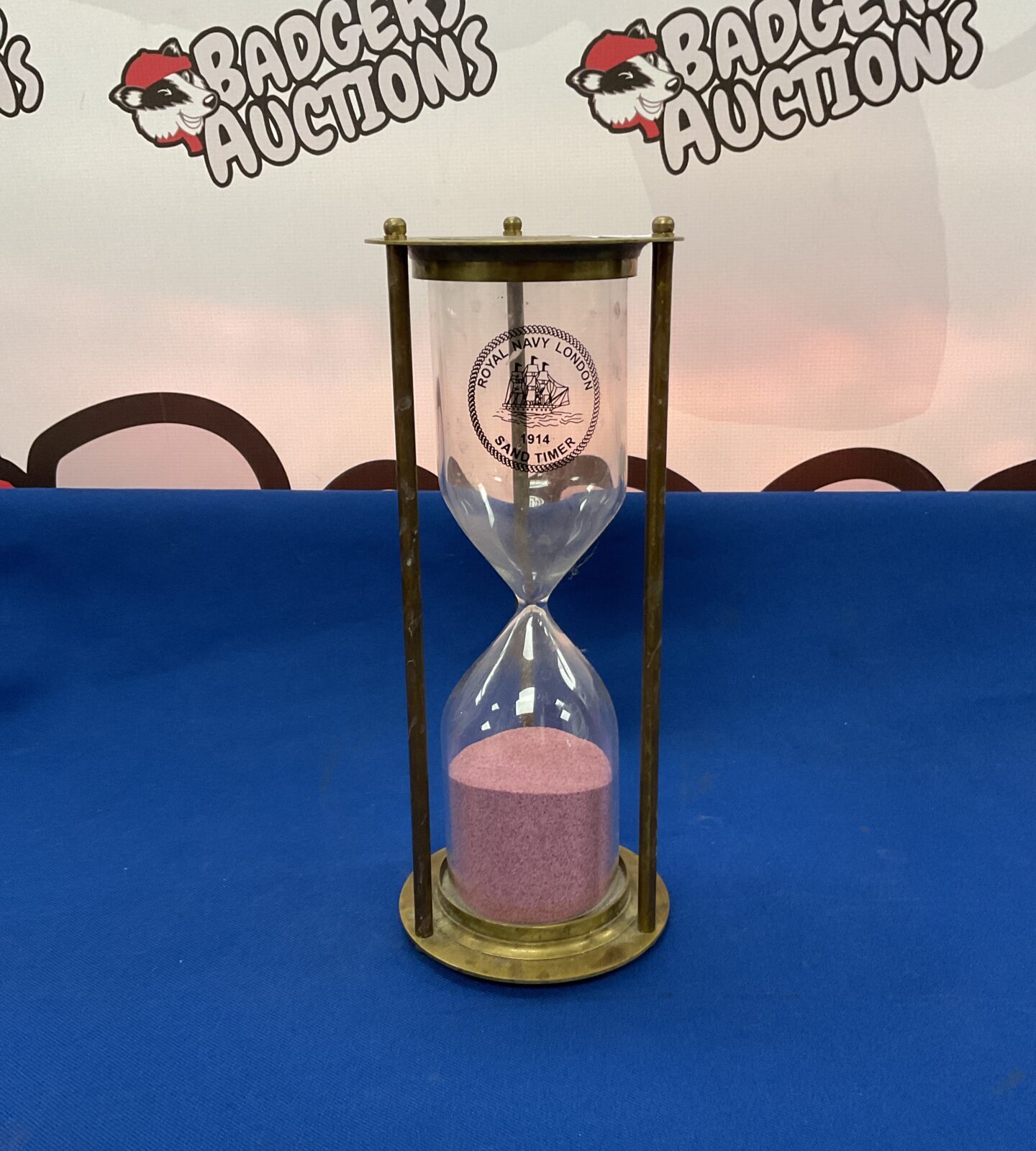 Royal navy London brass sand time hour glass