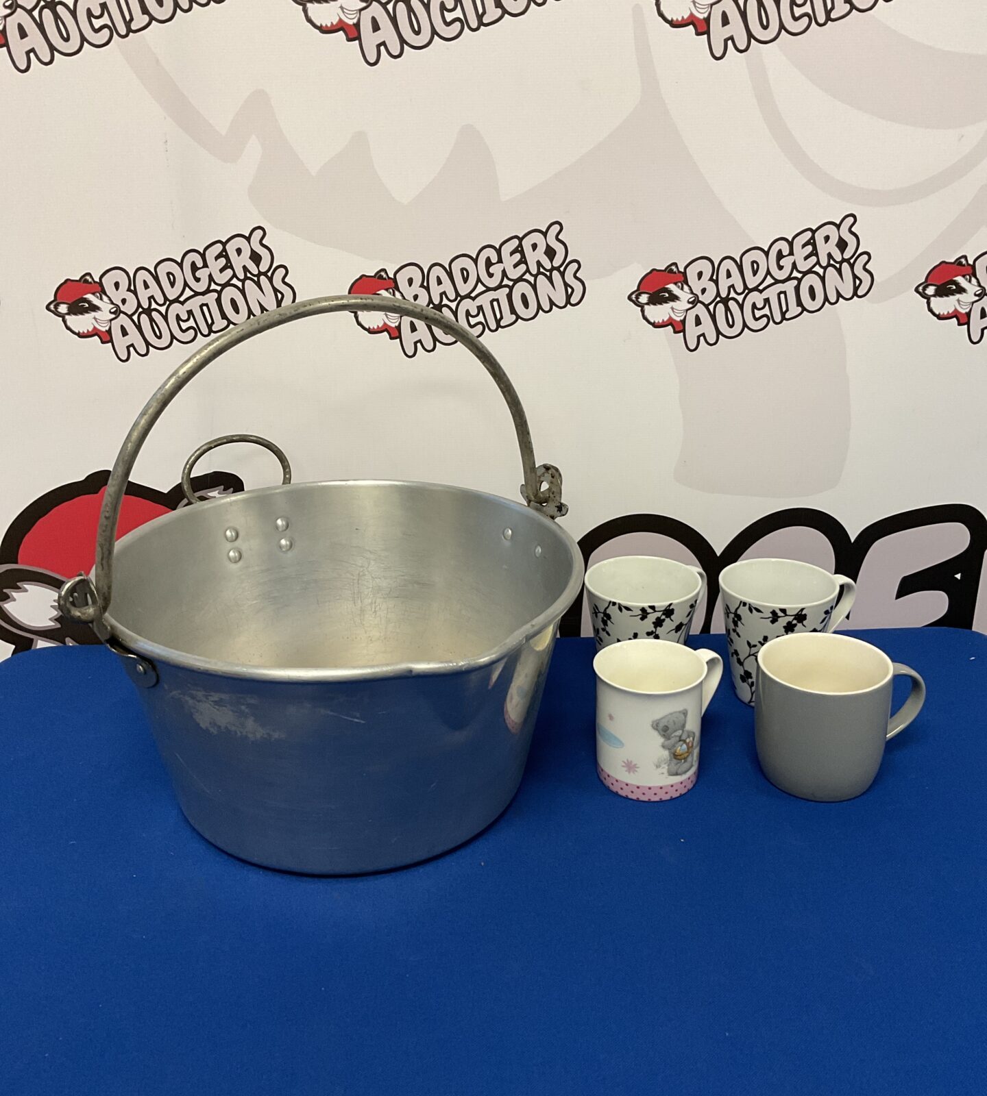 Stainless steel jam pan & mugs