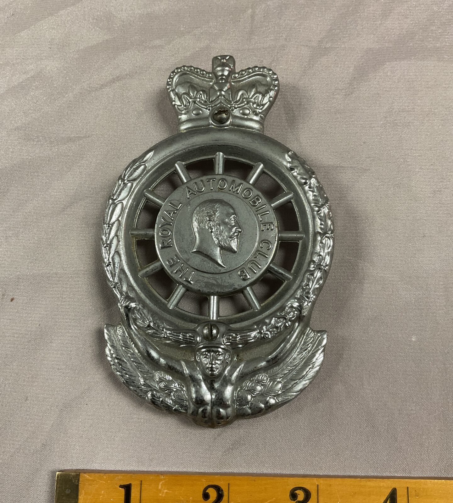 Vintage R A C Car Grill badge