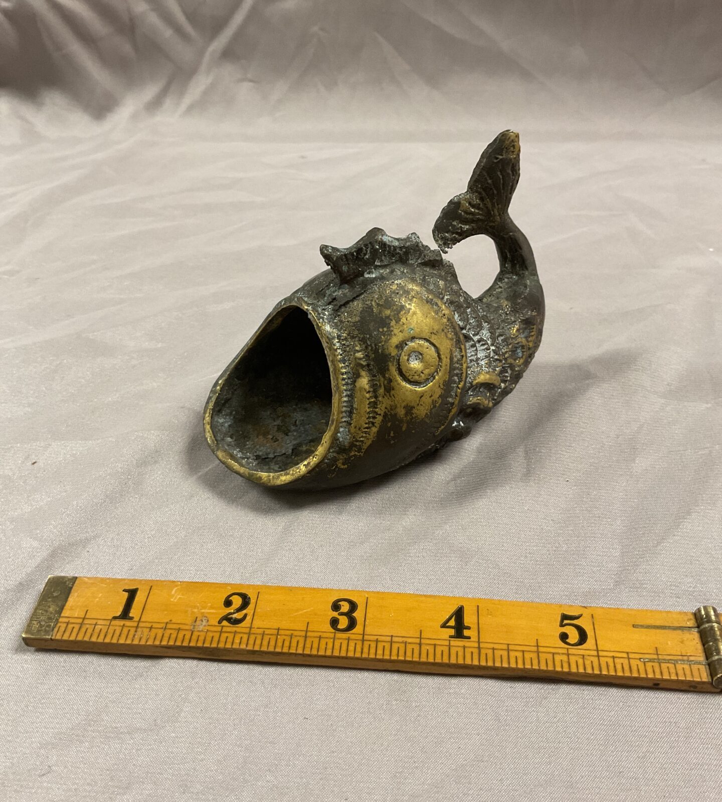 Brass Walter bosse fish ashtray mid 50s