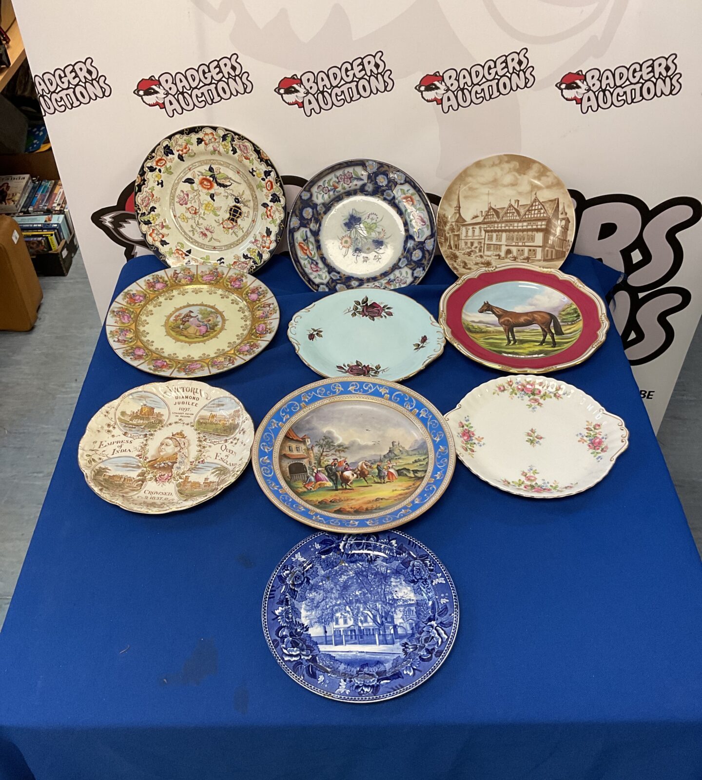 Collection of plates including 19th century & royal albert