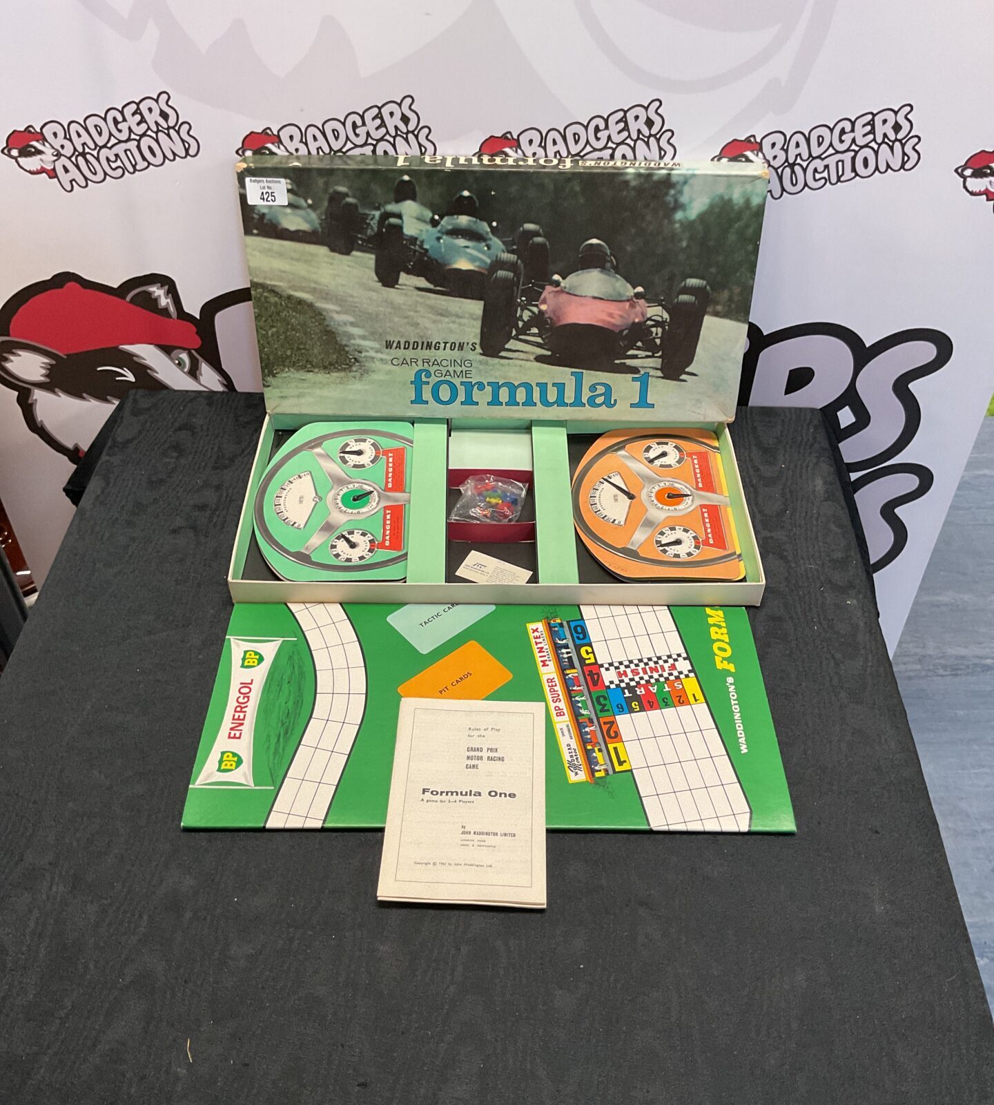Vintage Boxed Waddingtons Formula 1 car racing game