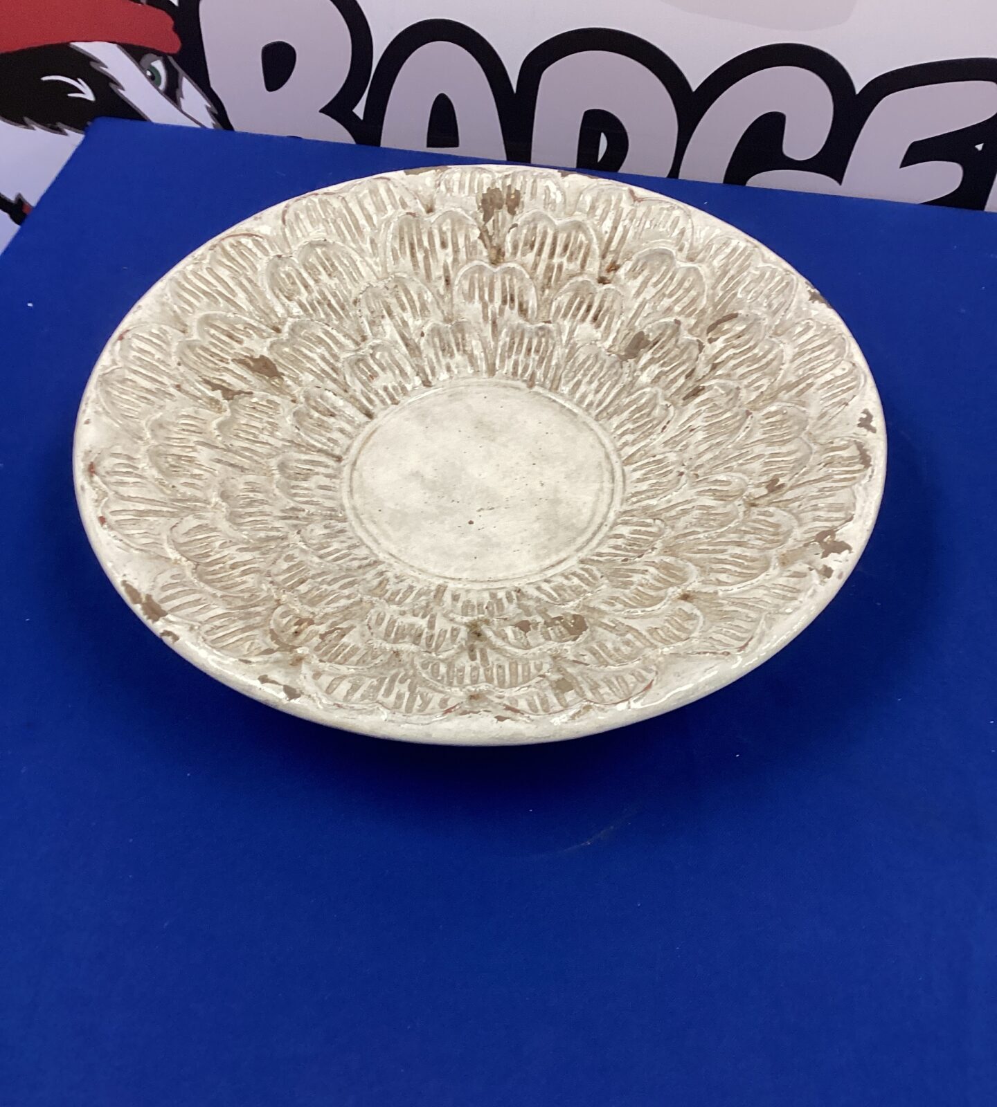 Large handmade glazed plater