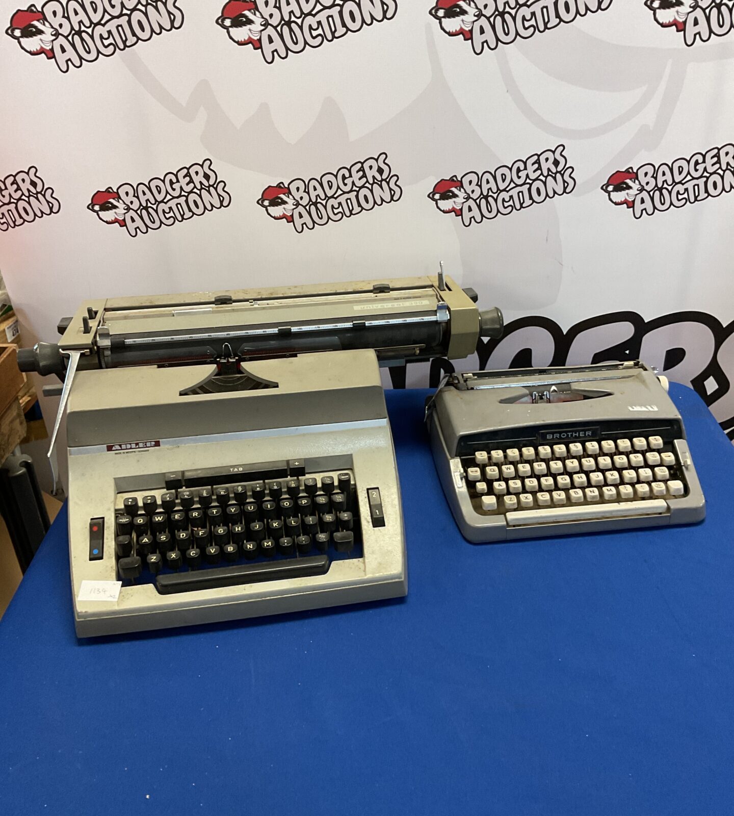 Two vintage typewriters adler & brother