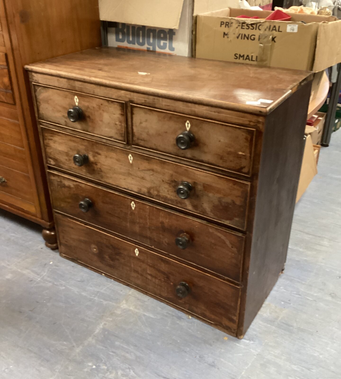Vintage Oak Two over Three Chest 3”x 36”x18”