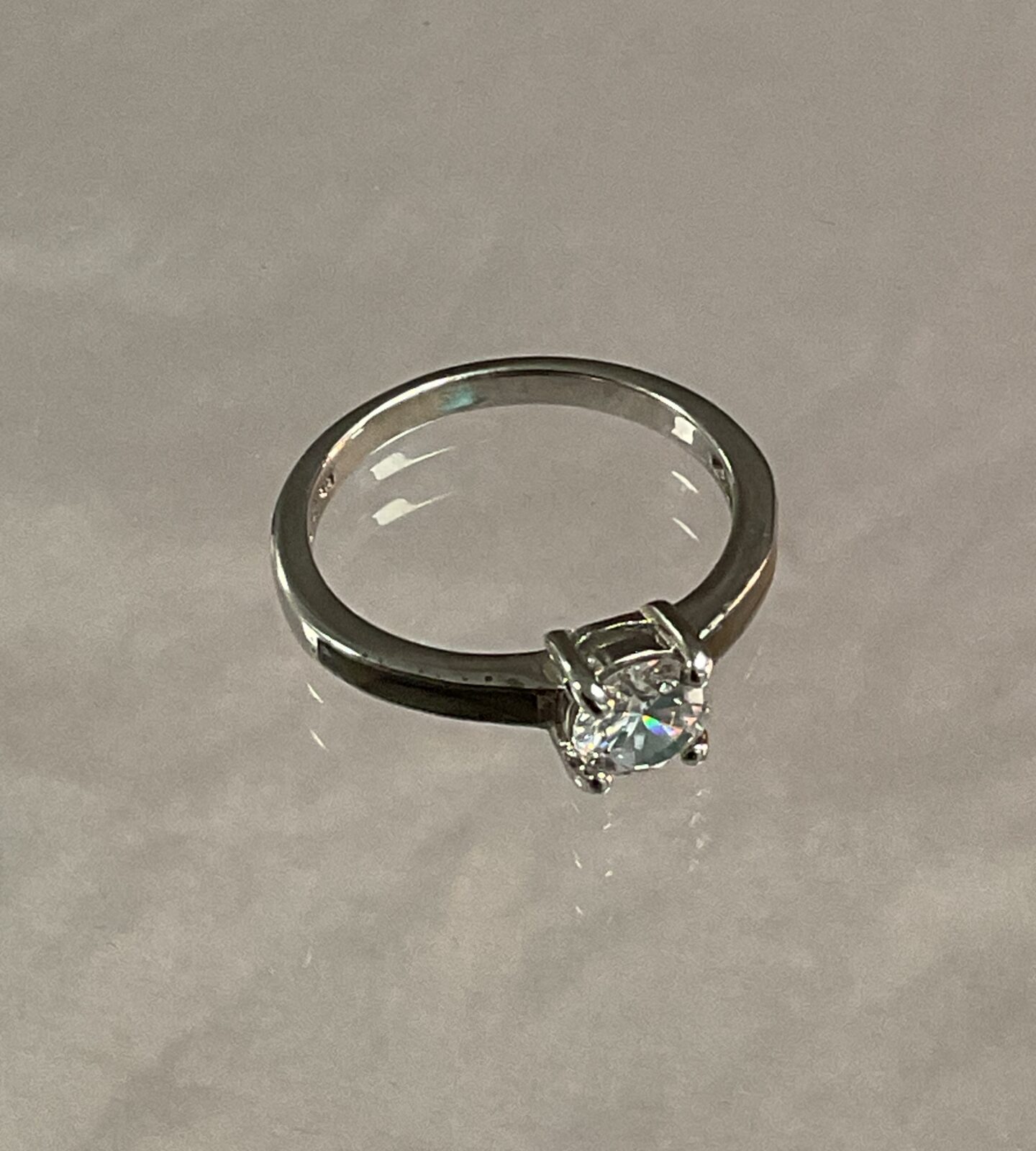 925 silver cz set ring size O