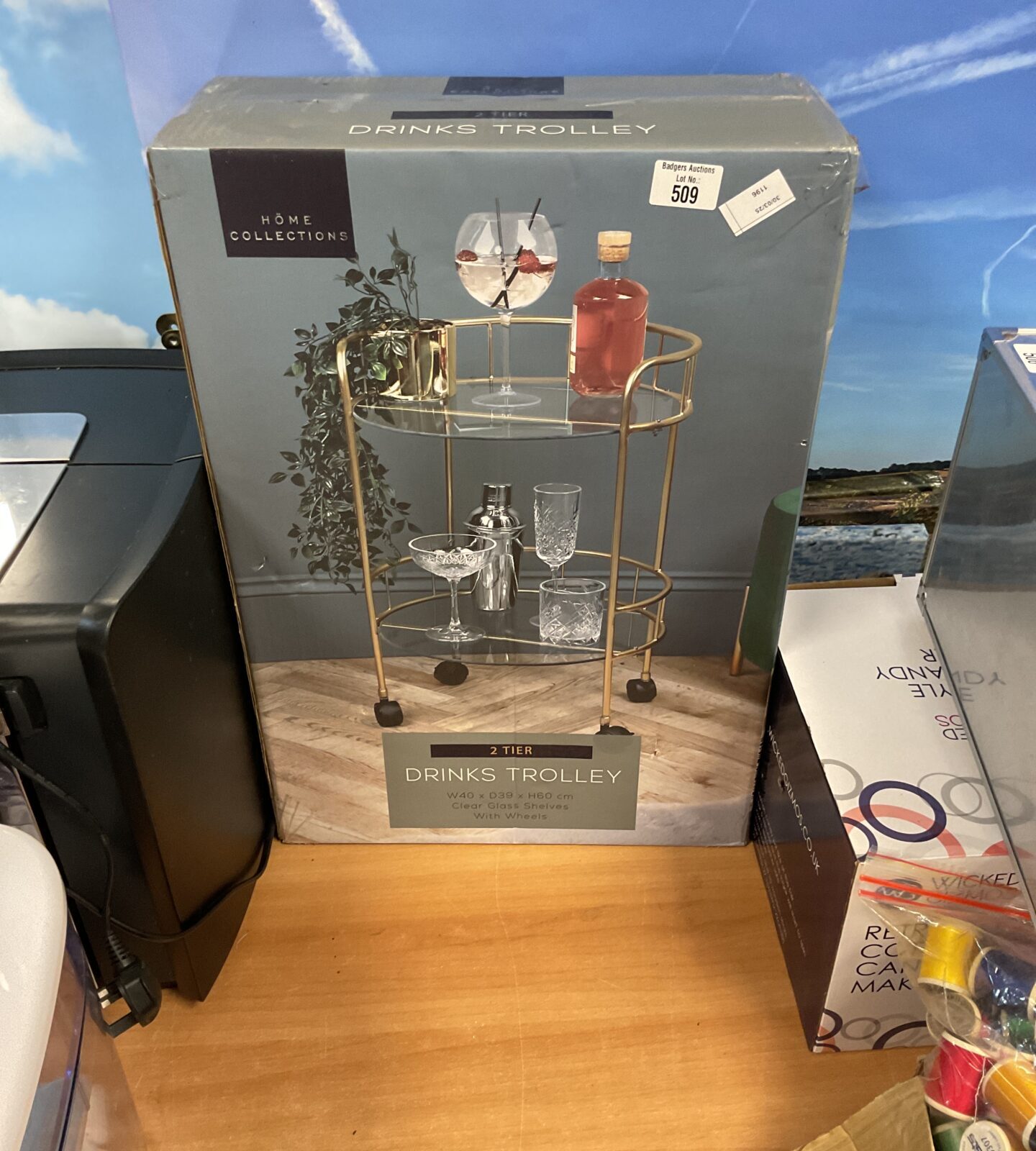 Home collections 2 tier drinks trolley