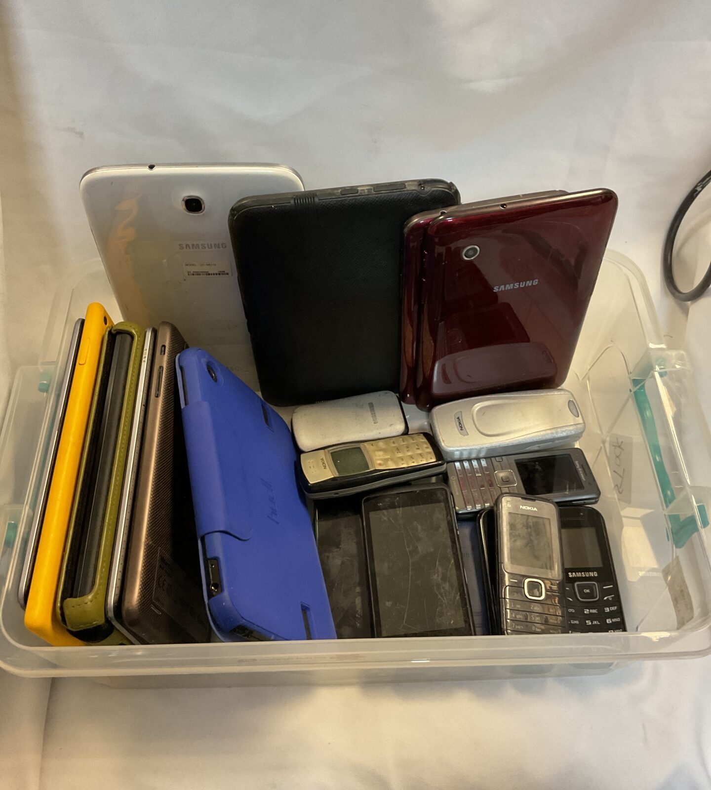 Box of tablet computers & mobile phones inc samsung