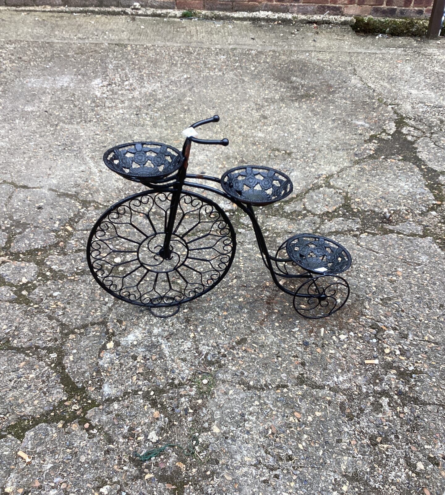 Penny Farthing bike plant pot holder