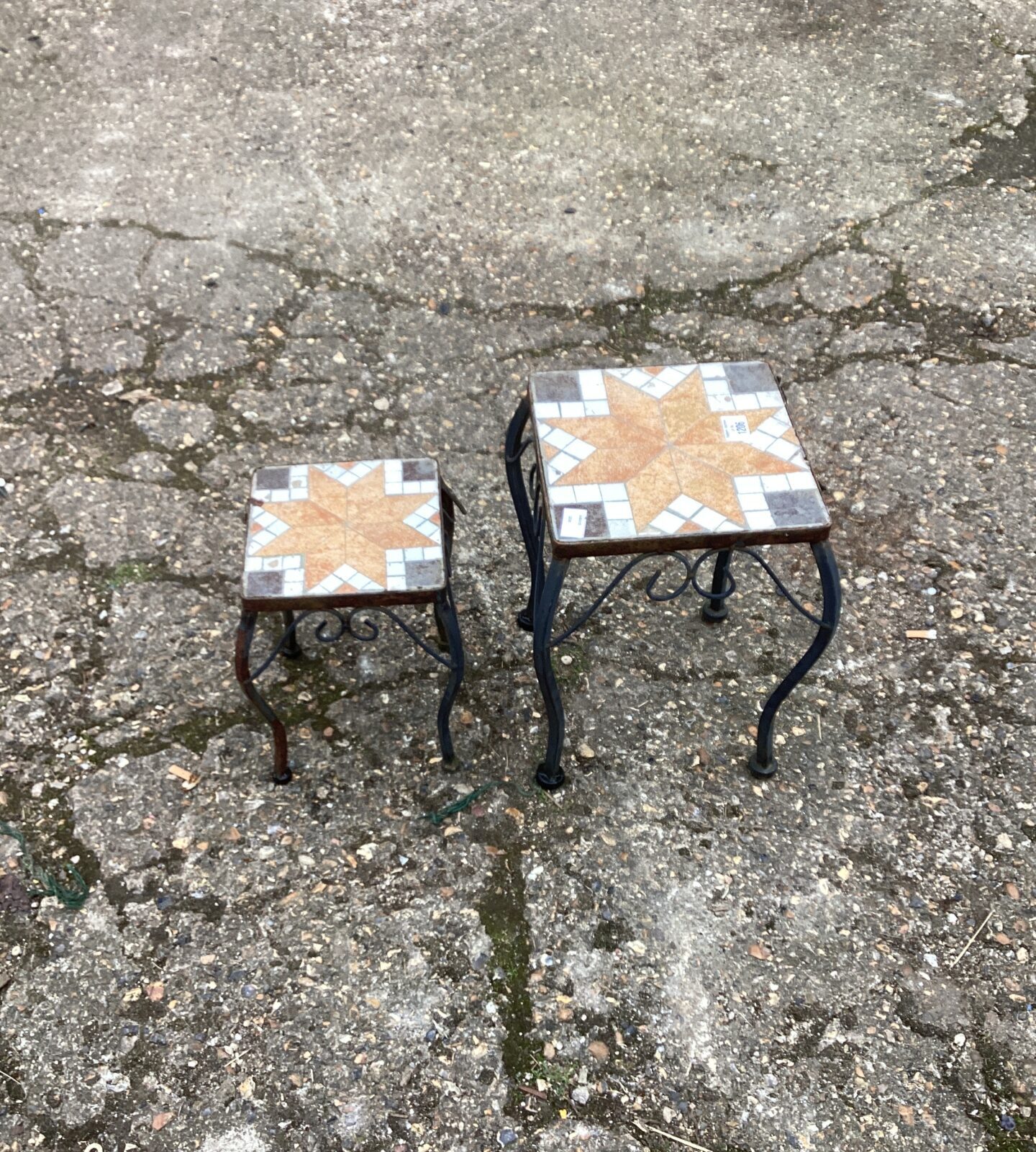 Two flower pot stands