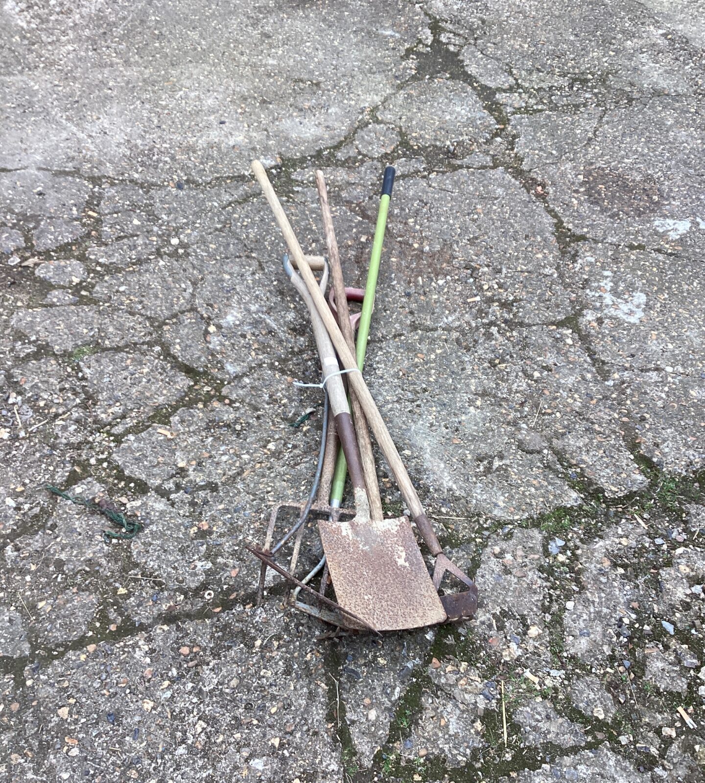 Bundle of garden tools