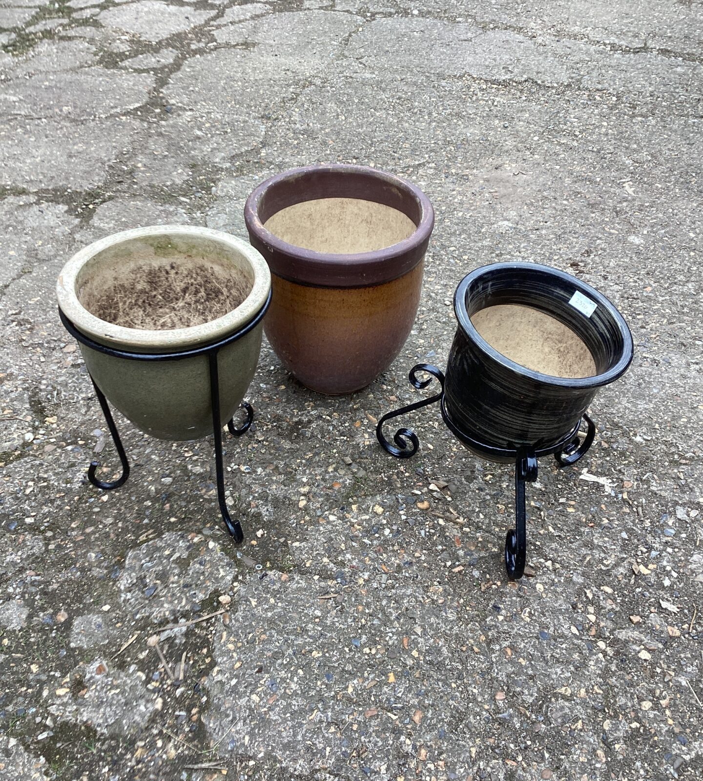Three Garden pots