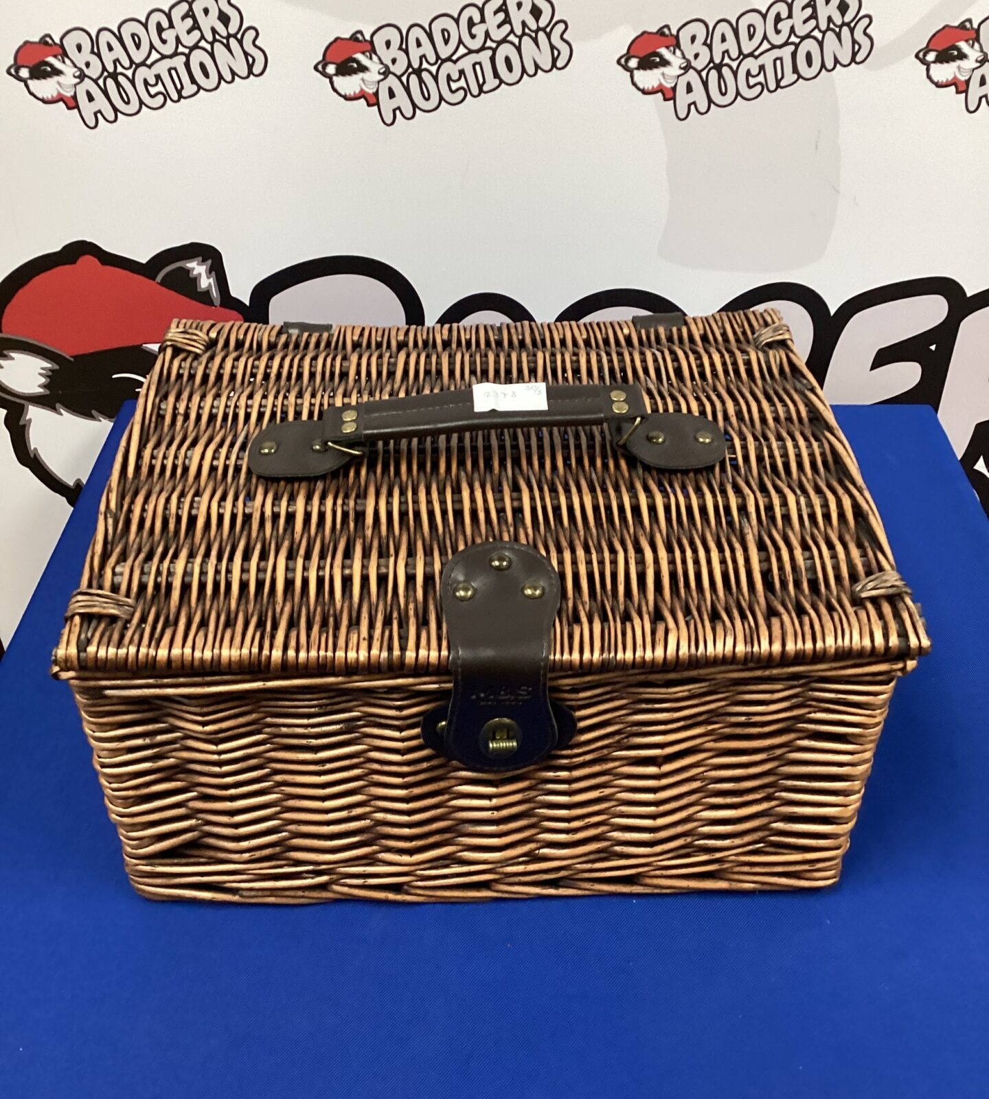 Marks & spencer wicker & leather basket