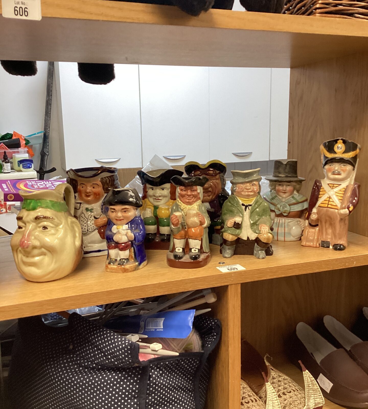 Nine Toby  character jugs