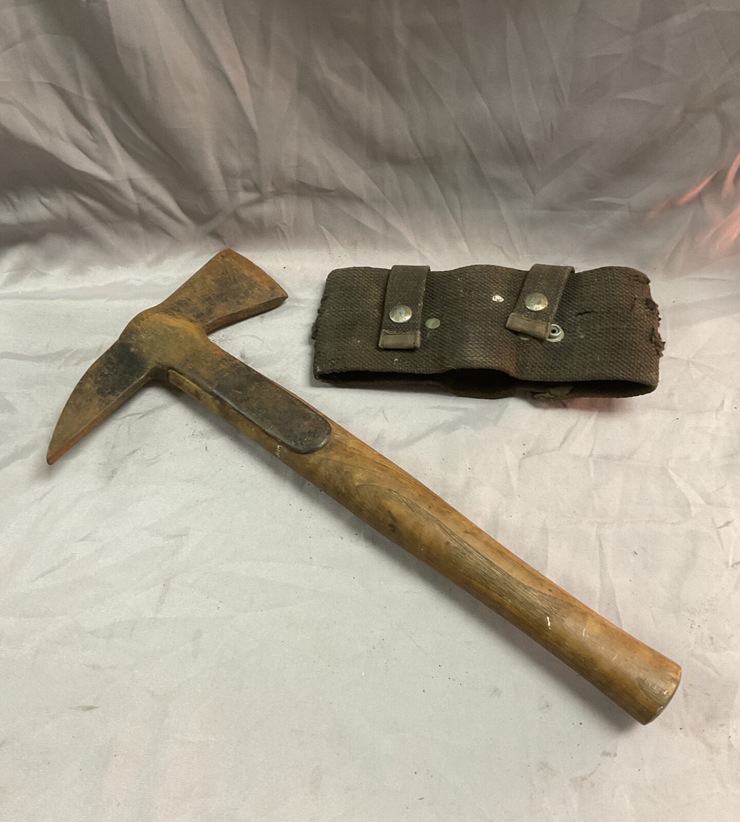 WW2 Fireman’s Axe with webbing pouch