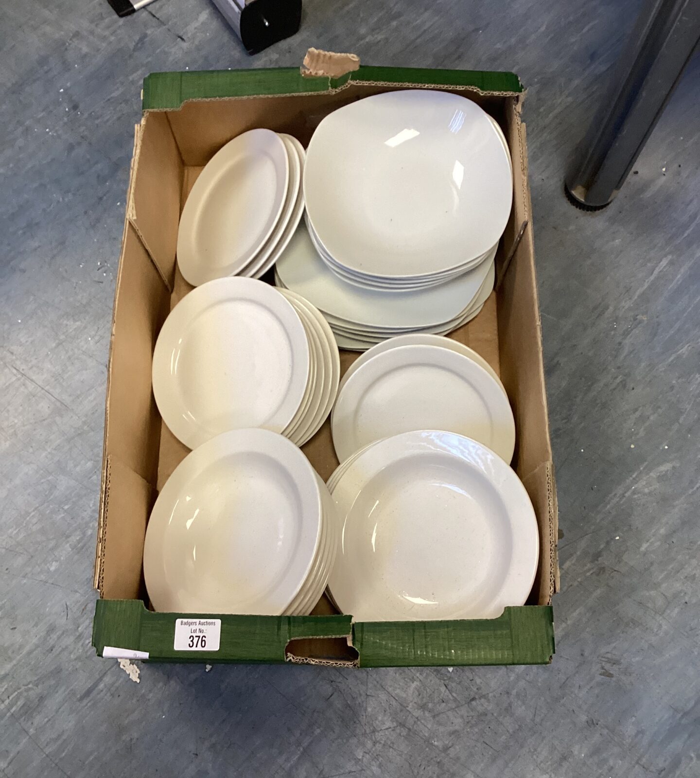 Selection of white bowls, plates and dishes