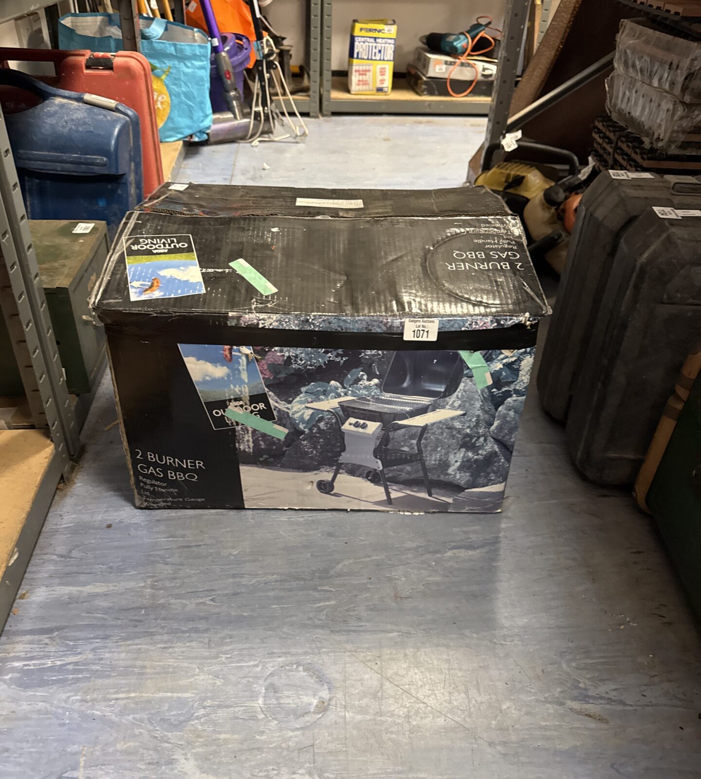 Asda outdoor living 2 burner gas bbq - appears unused in box